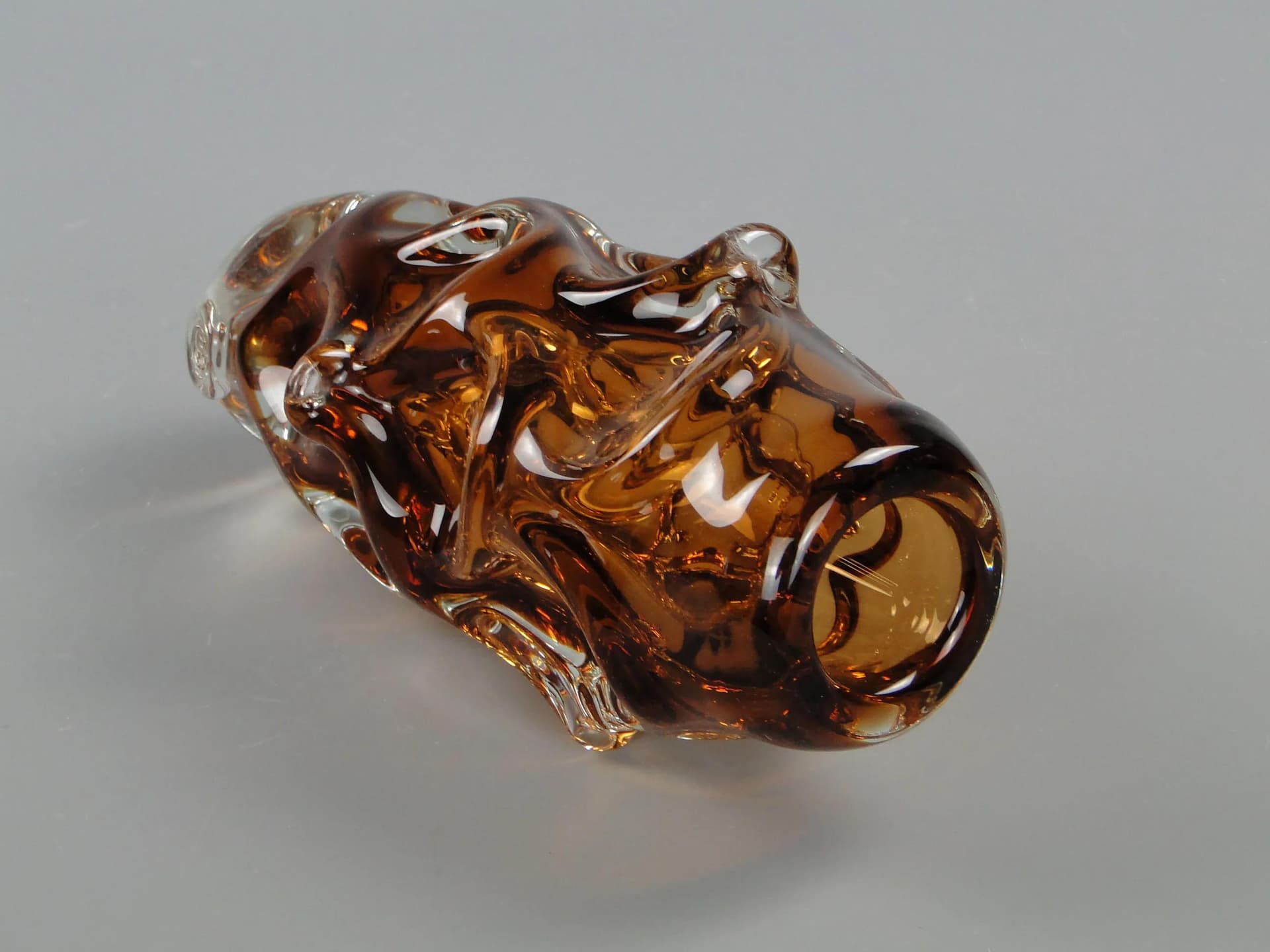 Wazon, szkło brązowy ciemny, proj. J. Beranek, Czechosłowacja, lata 60. - 11672