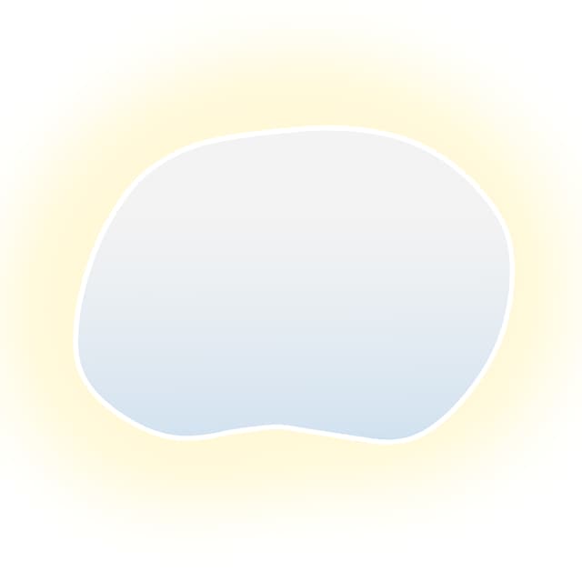 Irregular Mirror Tiny Border Stain II 50x36 cm, white, warm light, Baltica - DIMENSION