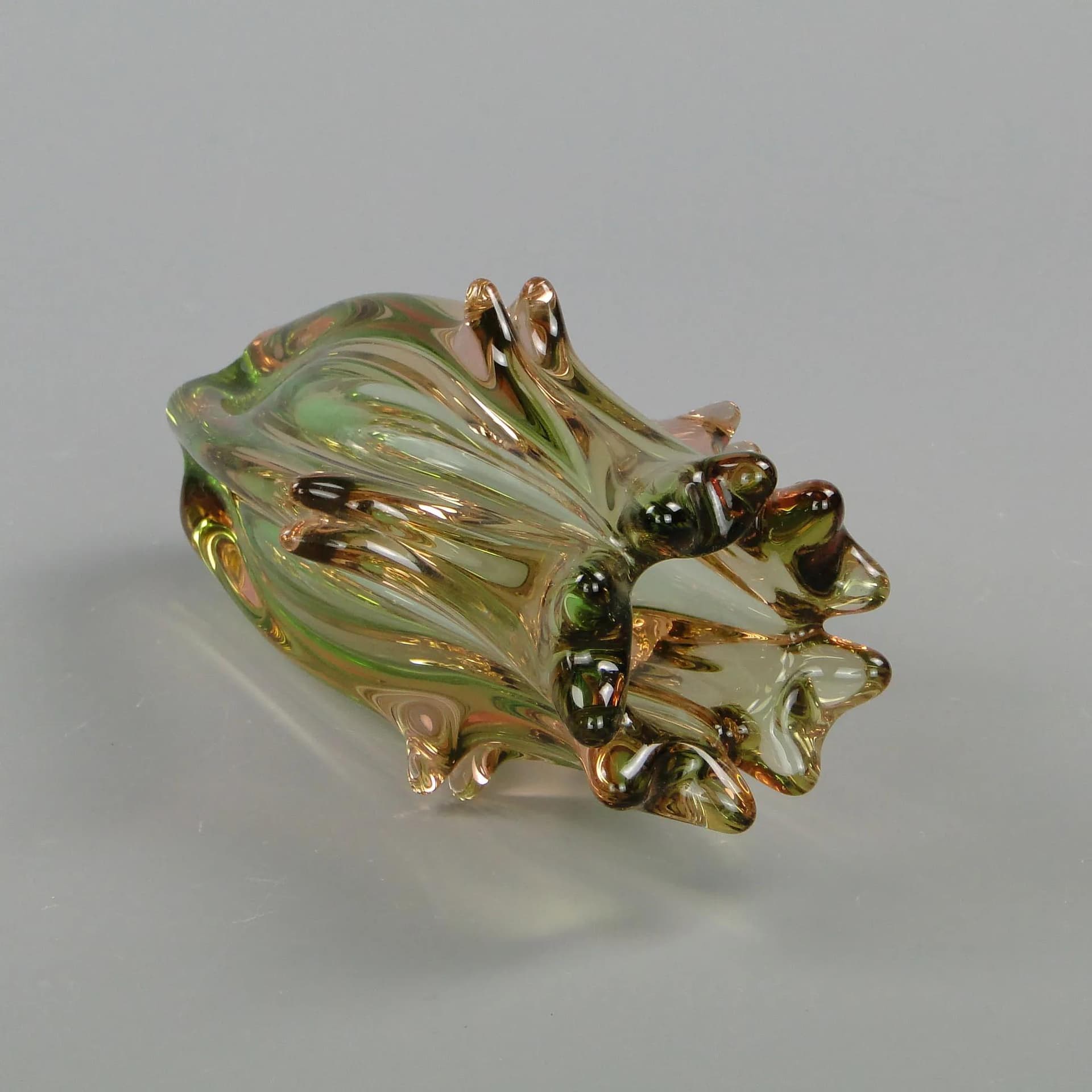 Vase, multicolor glass, by J. Beranek, Skrdlovice, Czechoslovakia, 1960s. - 11664