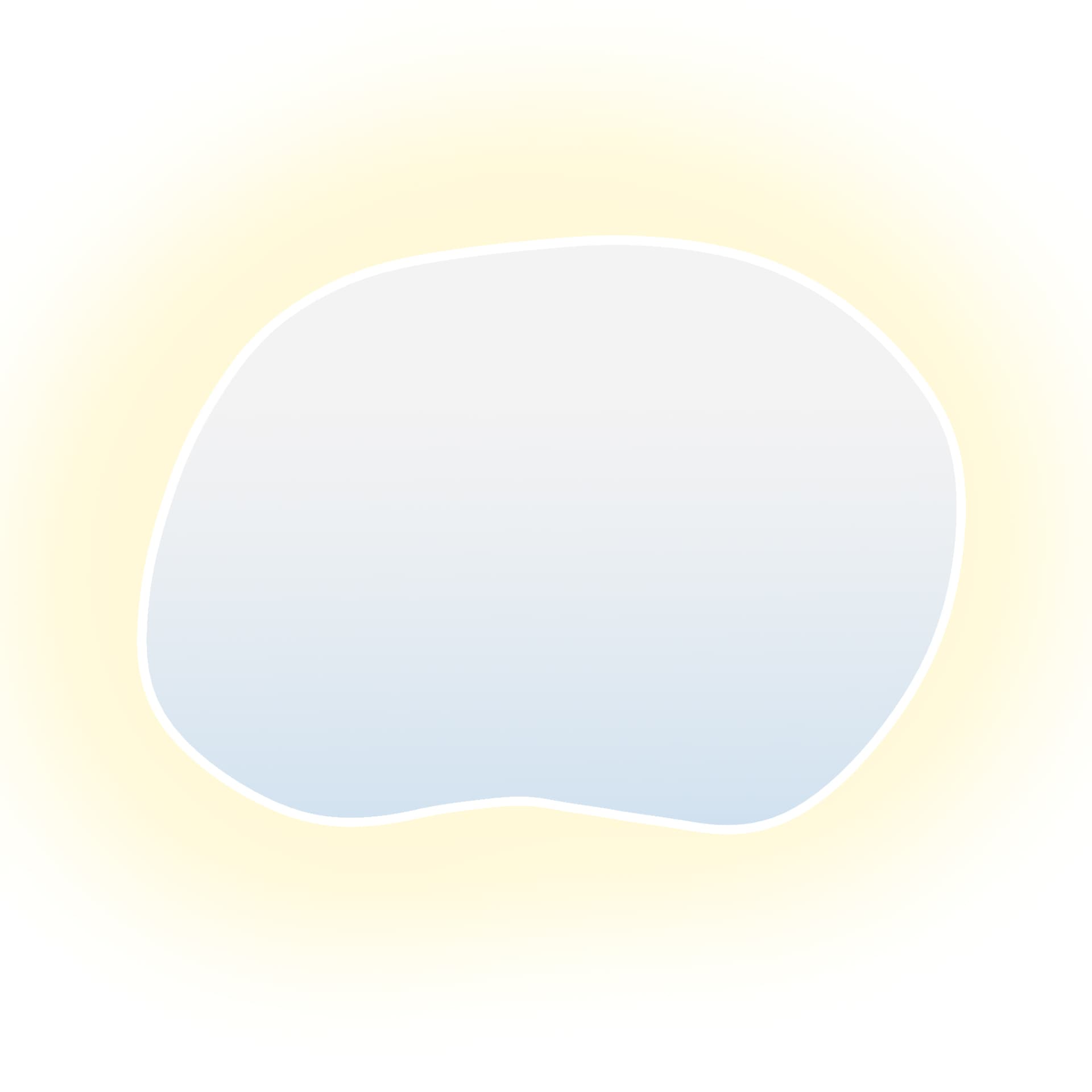 Irregular mirror Tiny Border Stain II 90x64 cm, white, warm light, Baltica