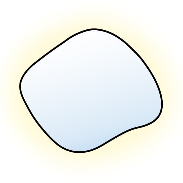 Irregular Mirror Tiny Border Stain III 80x70 cm, black, neutral light, Baltica - DIMENSION