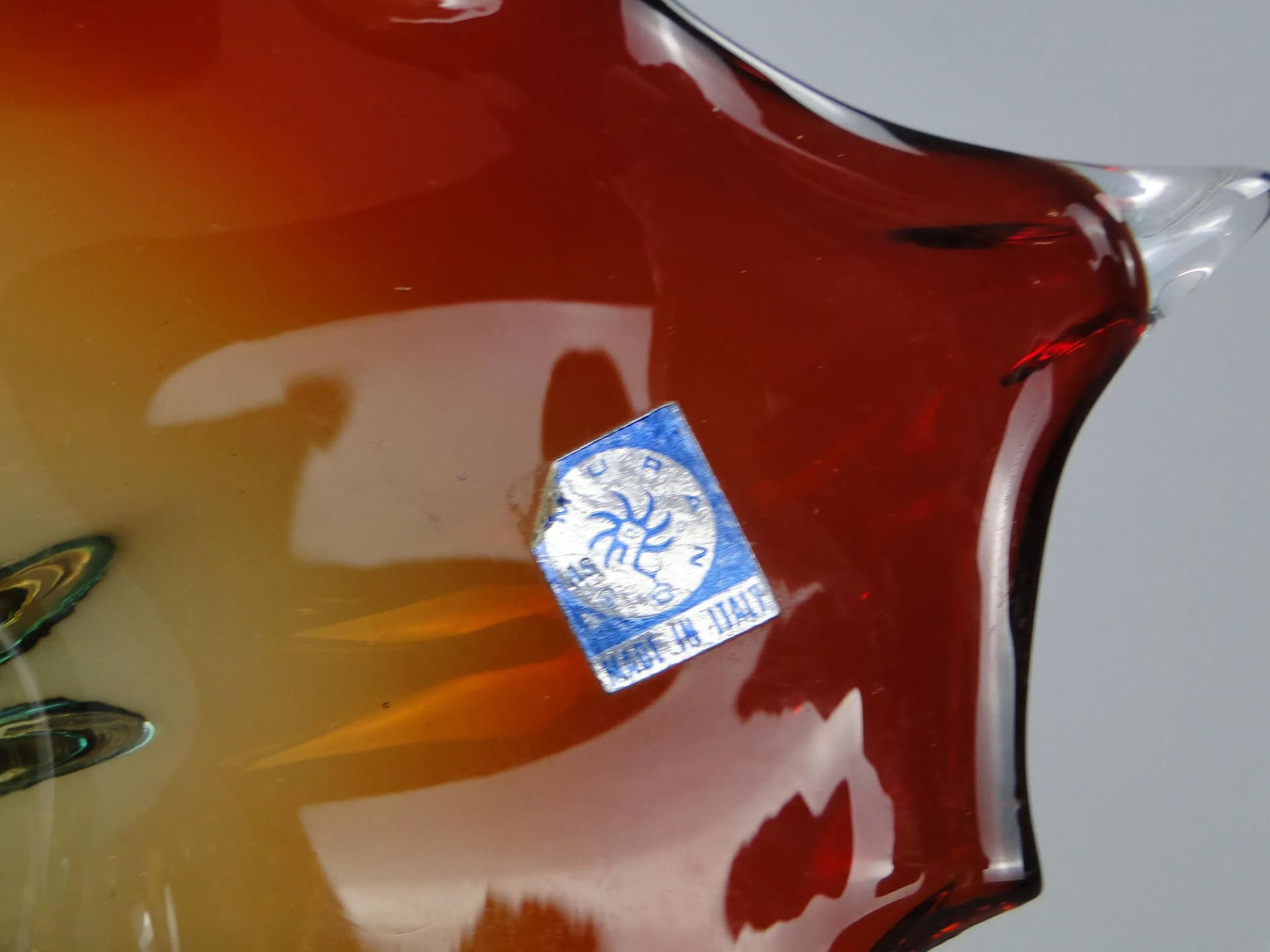 Bowl Mandruzatto, multicolor crystal, Murano, Italy, 1950s - 11732