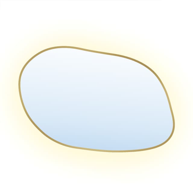 Irregular mirror Tiny Border Stain IV, 80x57 cm, gold, neutral light, Baltica - DIMENSION