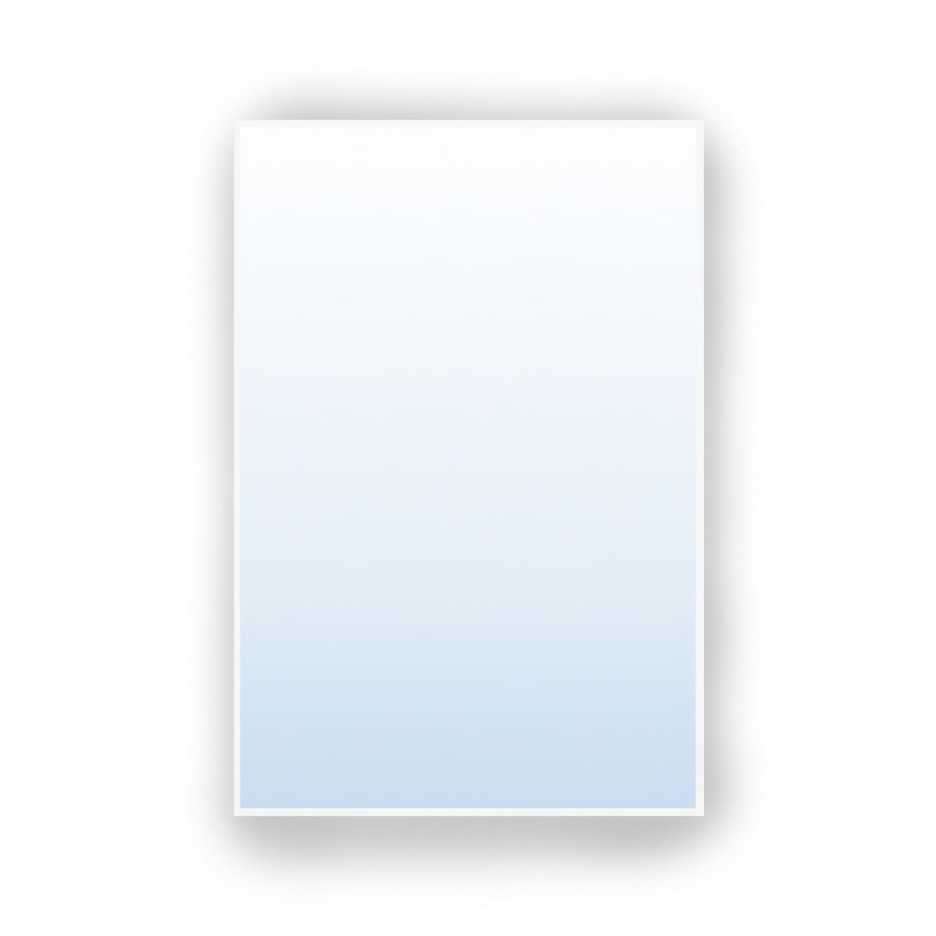 Rectangular mirror Tiny Border Straight 90x60 cm, white, Baltica