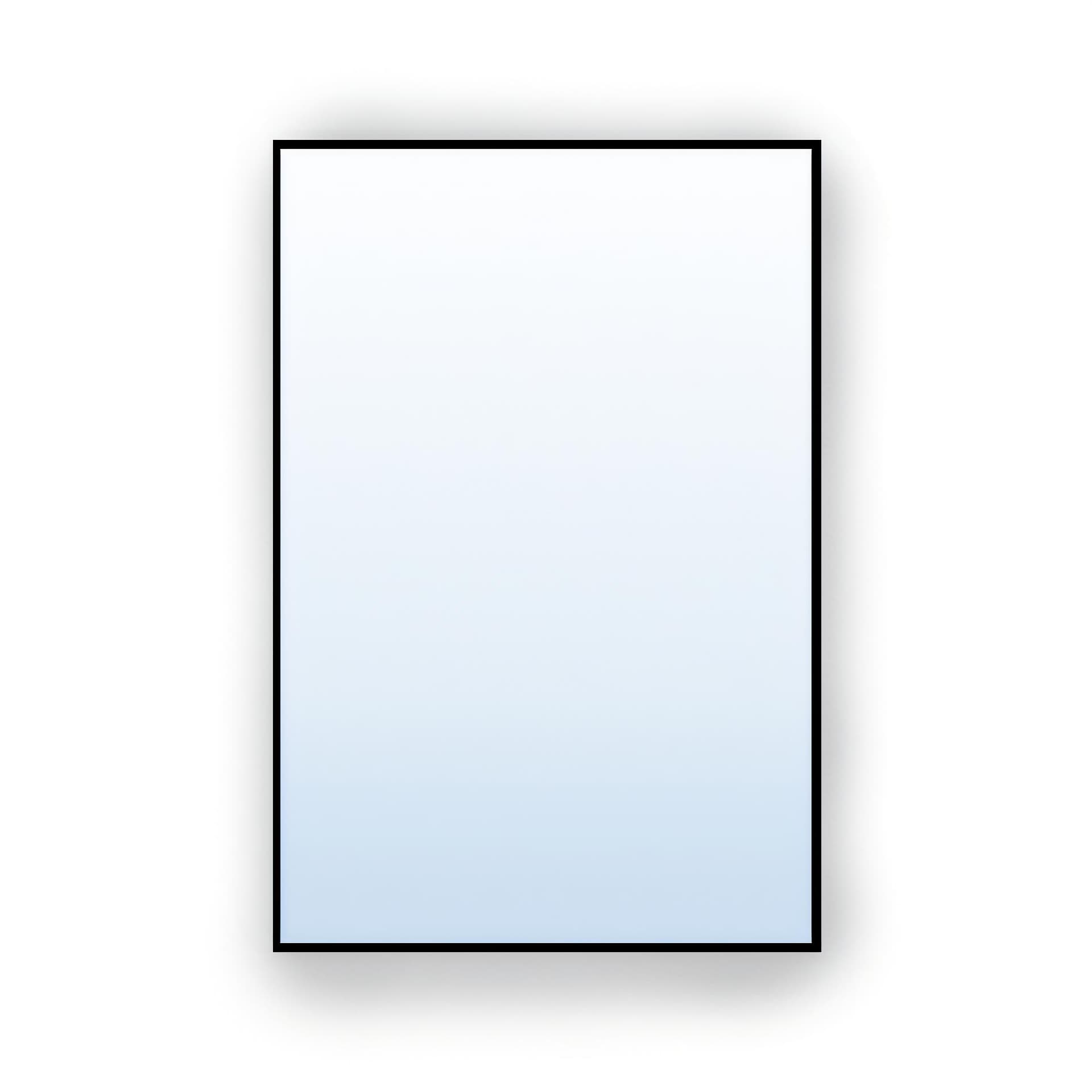 Rectangular mirror Tiny Border Straight 90x60 cm, black, Baltica