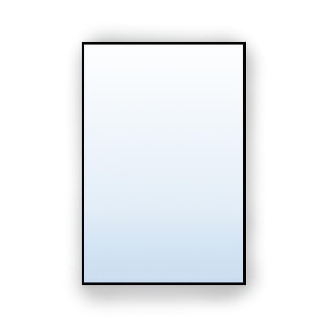 Rectangular mirror Tiny Border Straight 90x60 cm, black, Baltica - DIMENSION