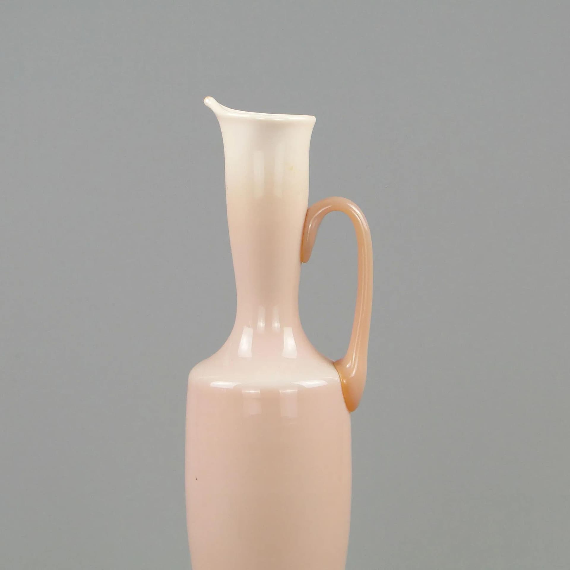 Pitcher Nude, beige glass, by Z. Horbowy, Poland, 1970s. - 11820