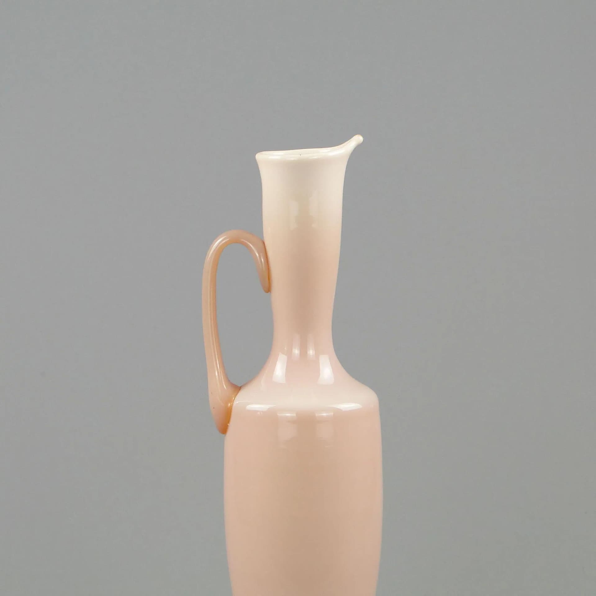 Pitcher Nude, beige glass, by Z. Horbowy, Poland, 1970s. - 11816