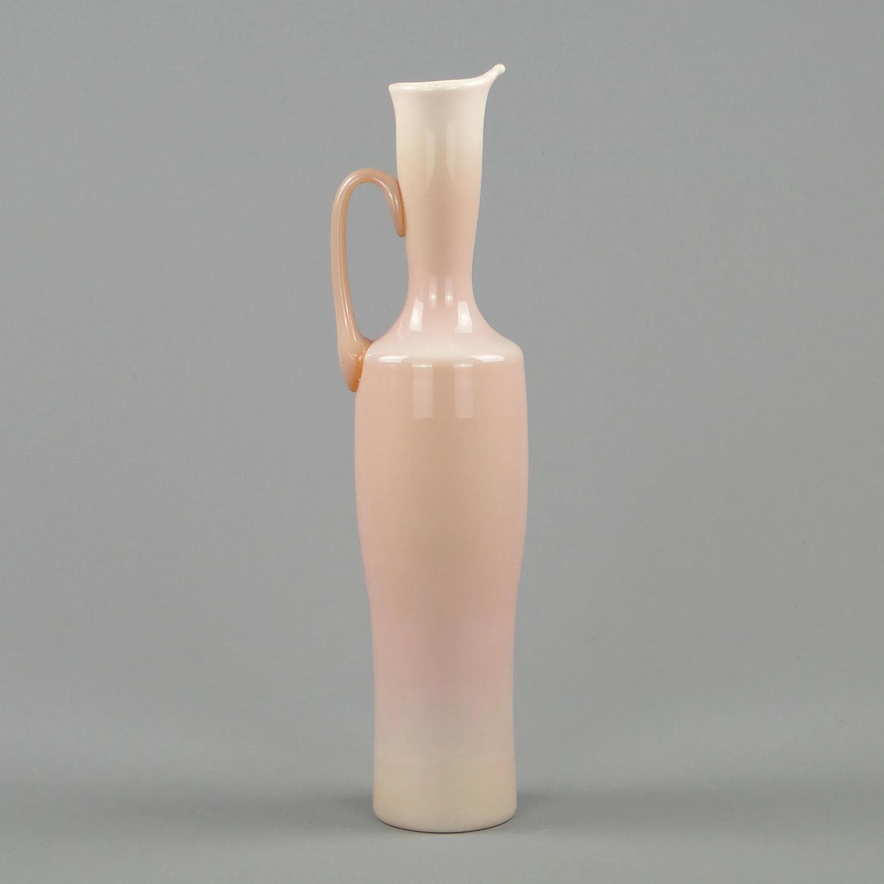 Pitcher Nude, beige glass, by Z. Horbowy, Poland, 1970s. - 11815