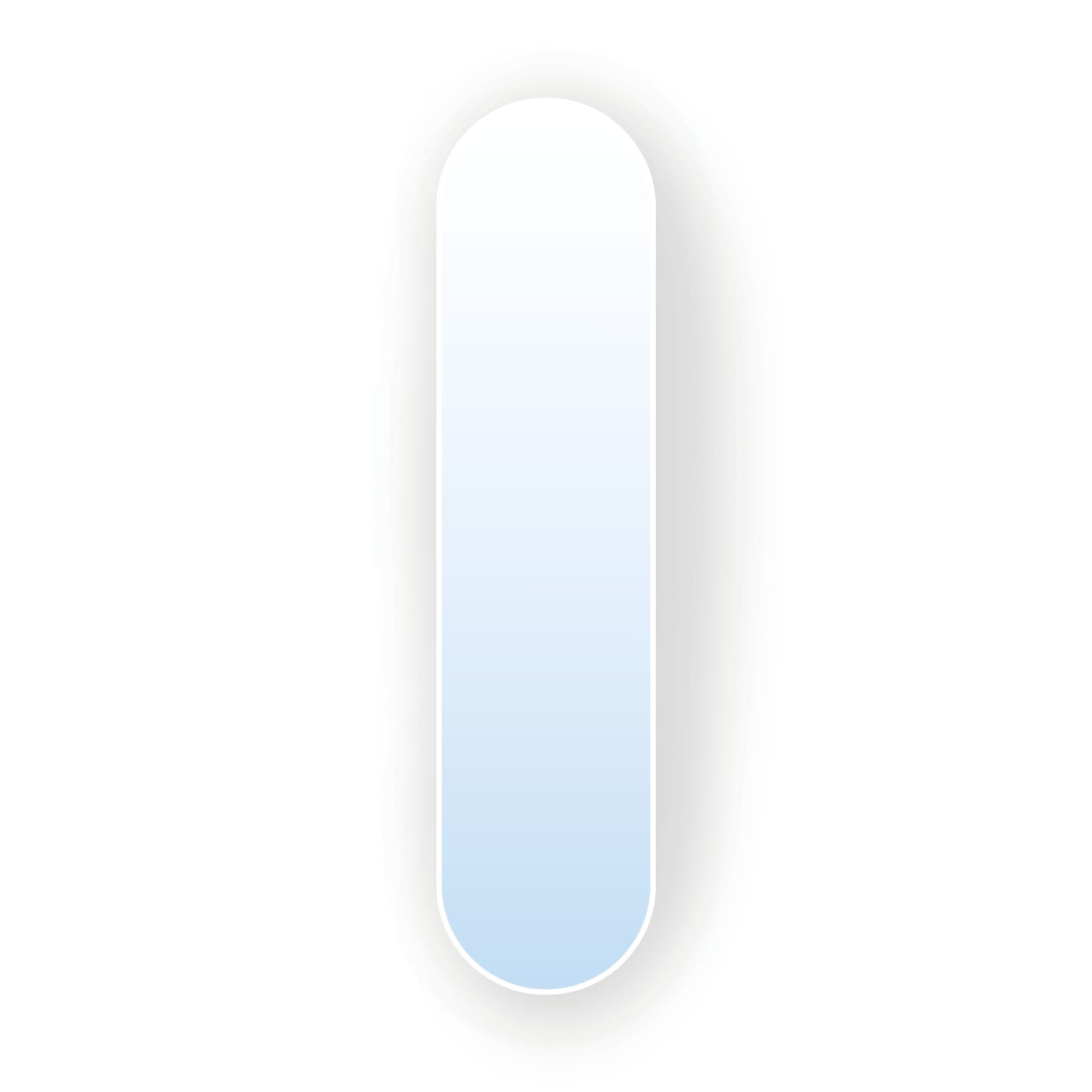 Oval mirror Tiny Border Pastille 155x40 cm, white, Baltica