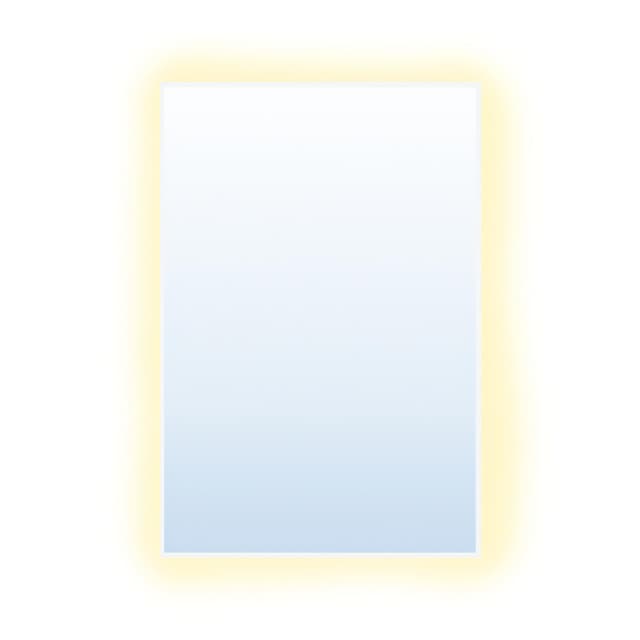 Rectangular mirror Tiny Border Straight 90x60 cm, white, neutral light, Baltica - DIMENSION