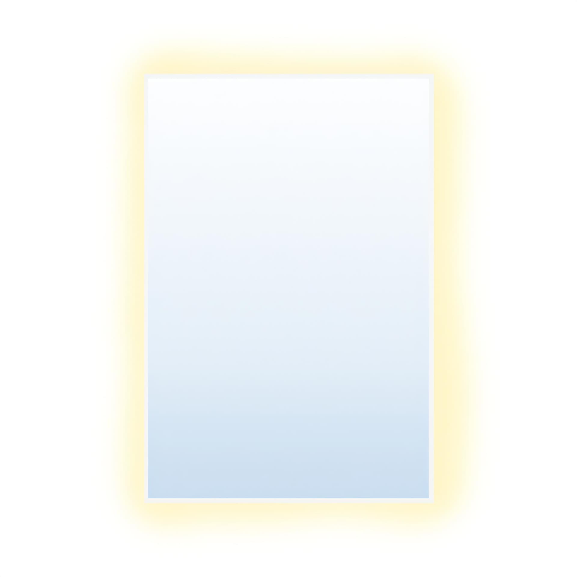 Rectangular Mirror Tiny Border Straight 90x60 cm, white, warm light, Baltica