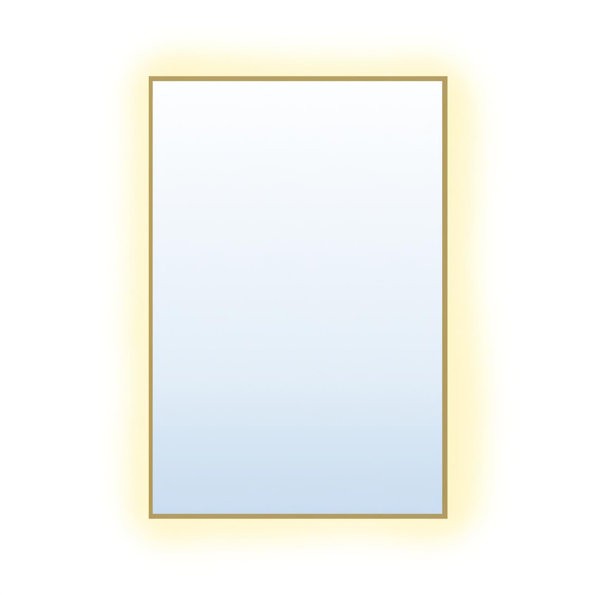 Rectangular mirror Tiny Border Straight 90x60 cm, gold, warm light, Baltica