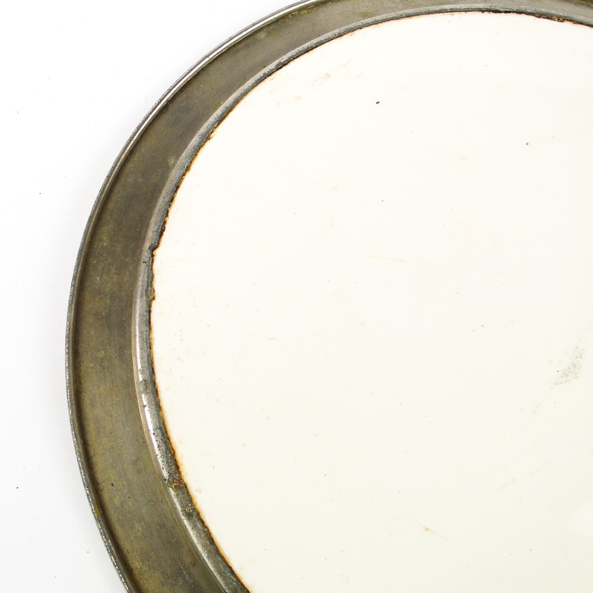 Secessionist tray, silver-plated brass, white porcelain, Austria, early 20th c. - 175193