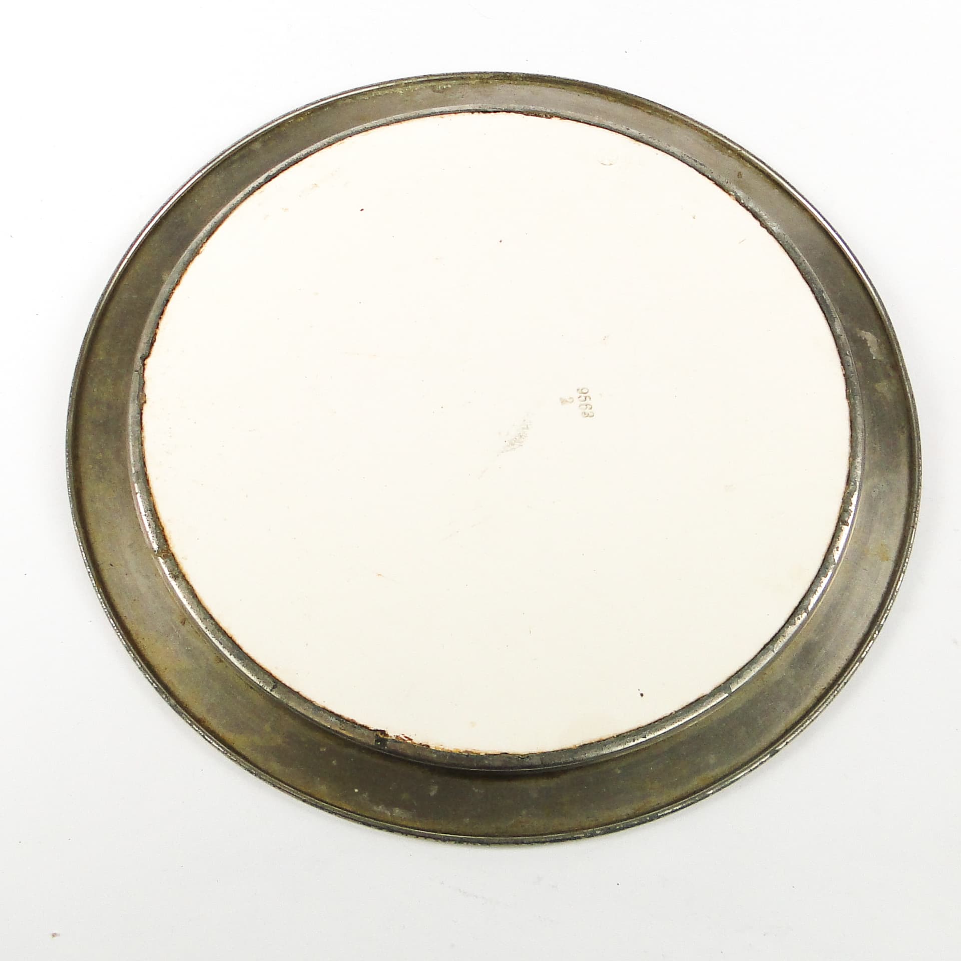 Secessionist tray, silver-plated brass, white porcelain, Austria, early 20th c. - 175192