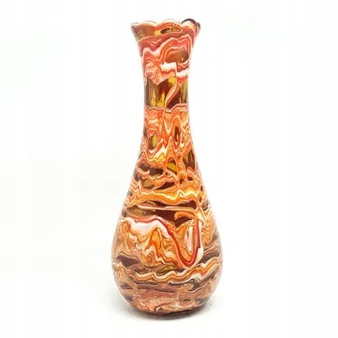 Wazon Mid-century modern, szkło sodowe, proj. J.S. Drost, Ząbkowice, Polska, lata 70.