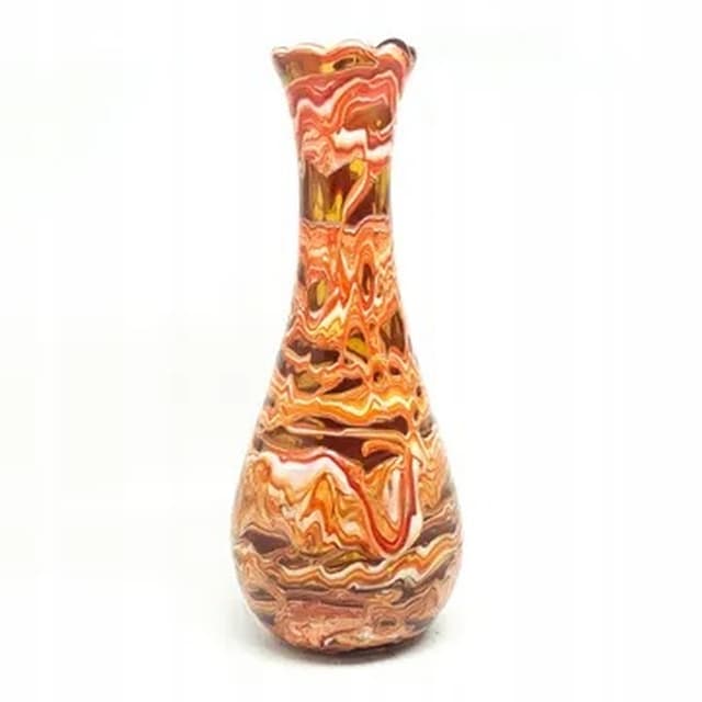 Wazon Mid-century modern, szkło sodowe, proj. J.S. Drost, Ząbkowice, Polska, lata 70. - WYMIARY