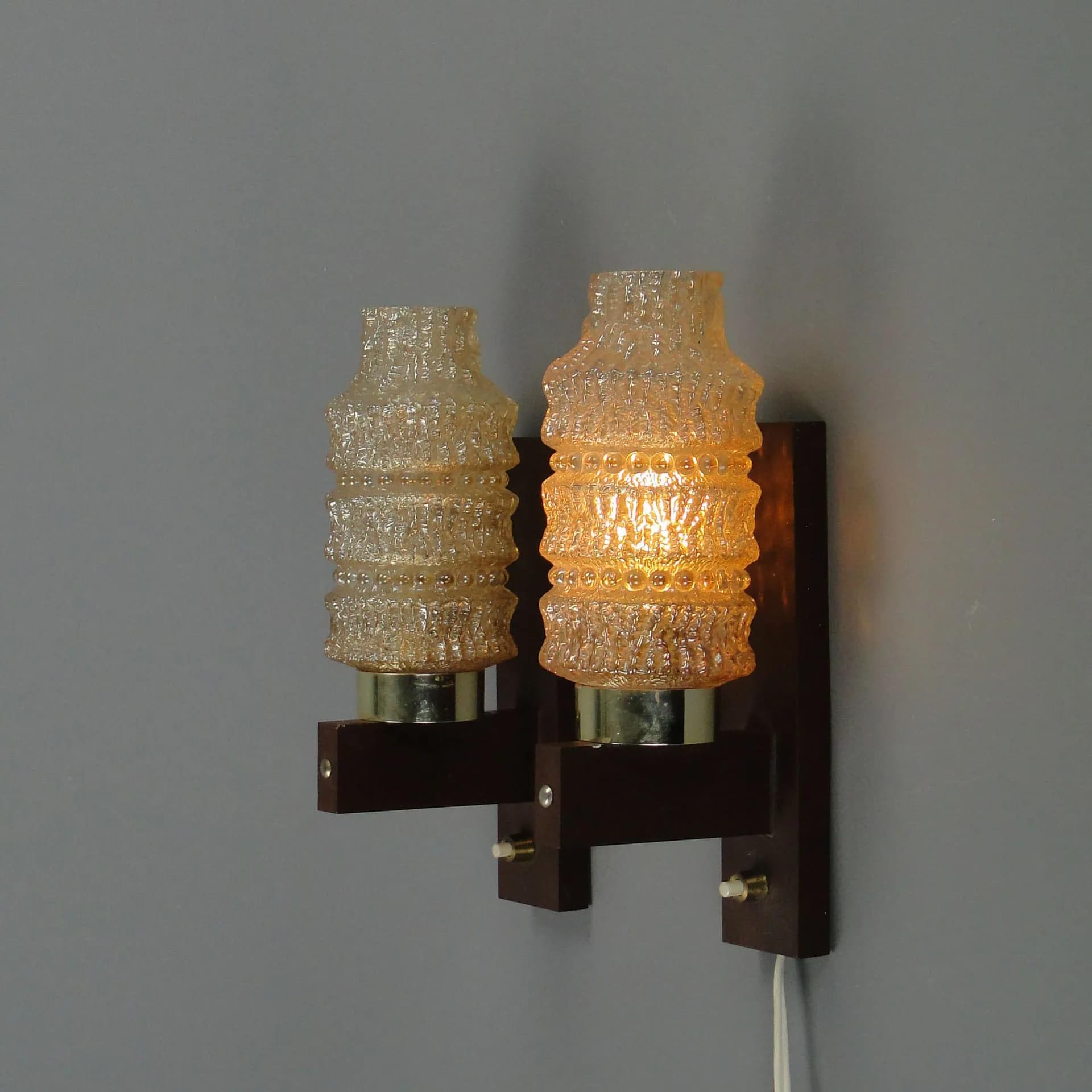 Brązowe modernistyczne kinkiety ścienne, Niemcy, lata 60. - 11780