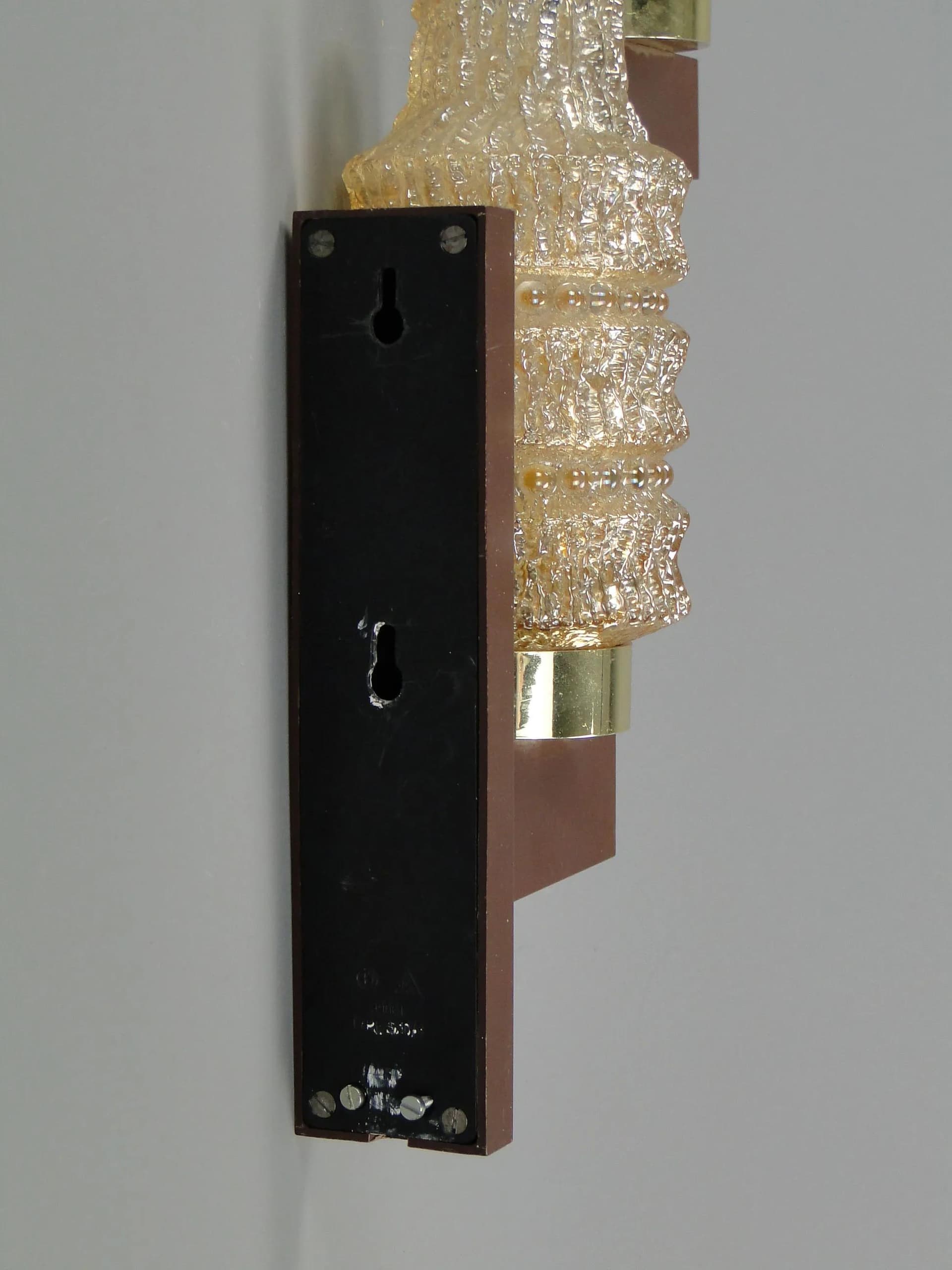 Brązowe modernistyczne kinkiety ścienne, Niemcy, lata 60. - 11787