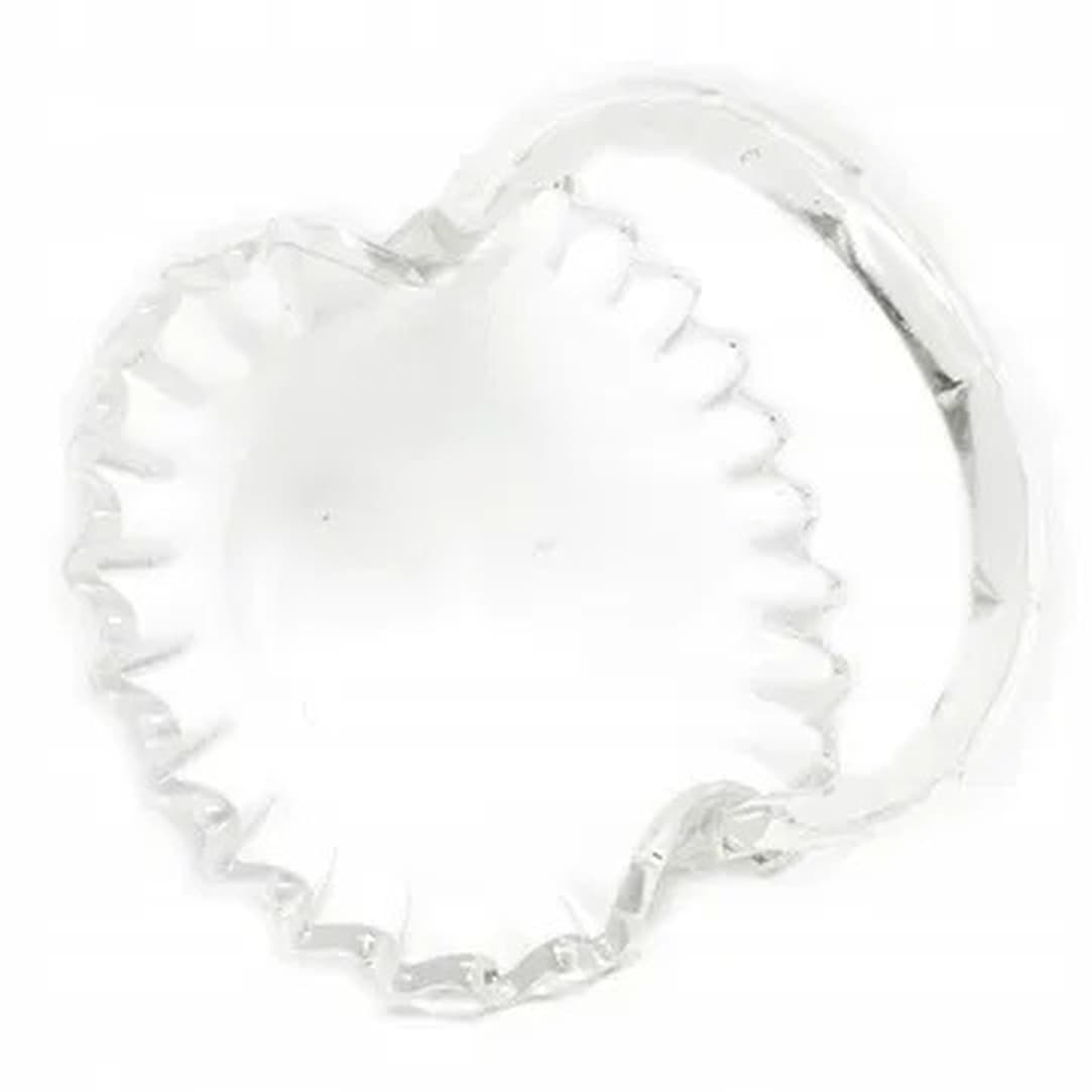 Decorative basket, white glass, Poland, 1970s. - 175225