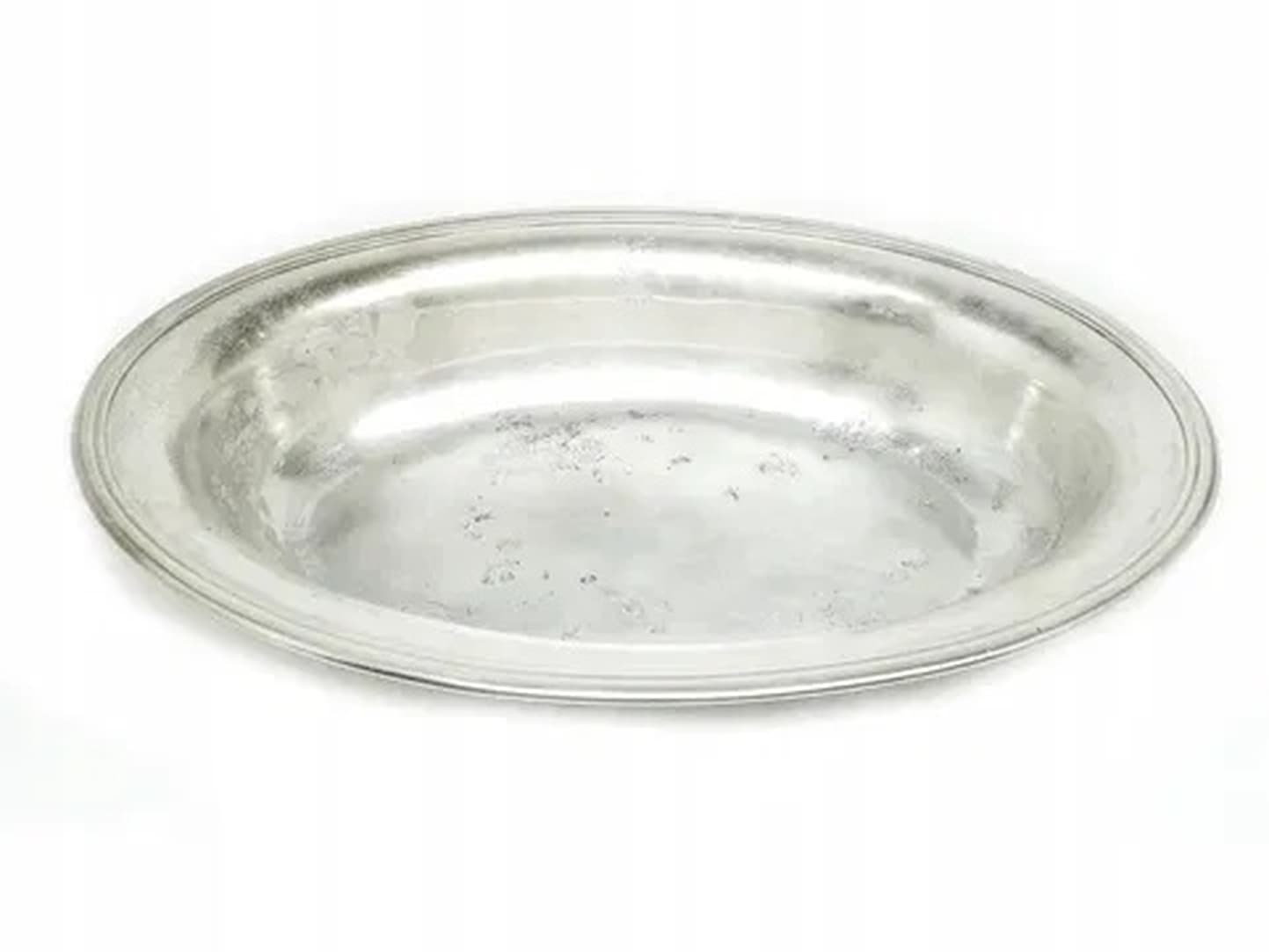 Biedermeier platter, silver-plated brass, Poland, 19th c.