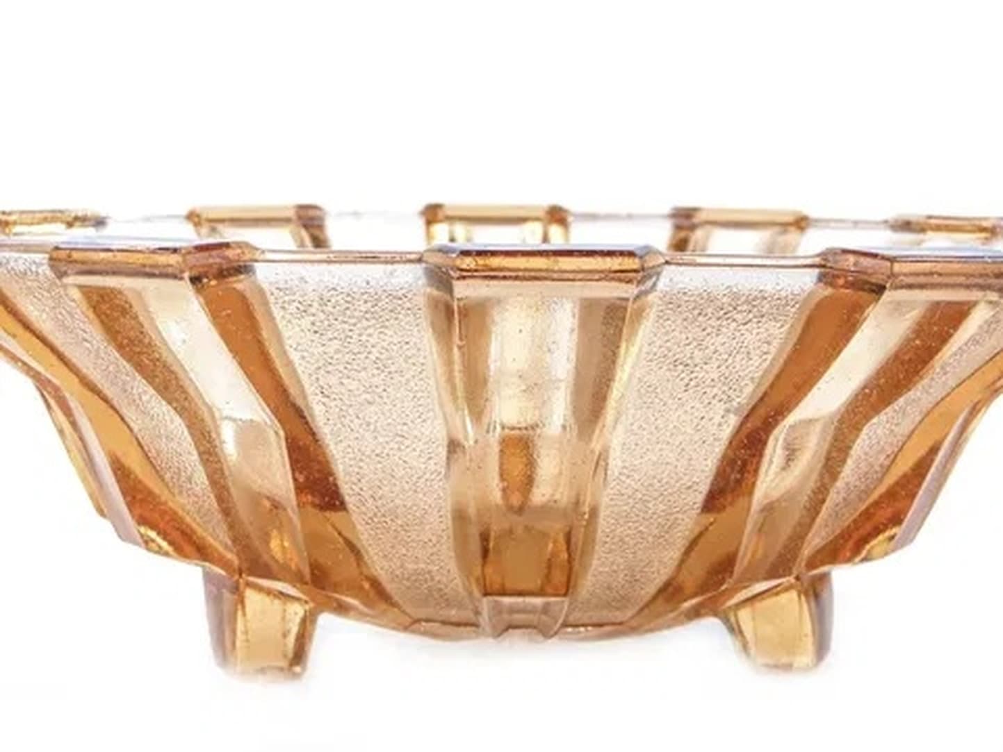 Art Deco centerpiece bowl, glass, Val Saint Lambert, Belgium, 1950s. - 175257