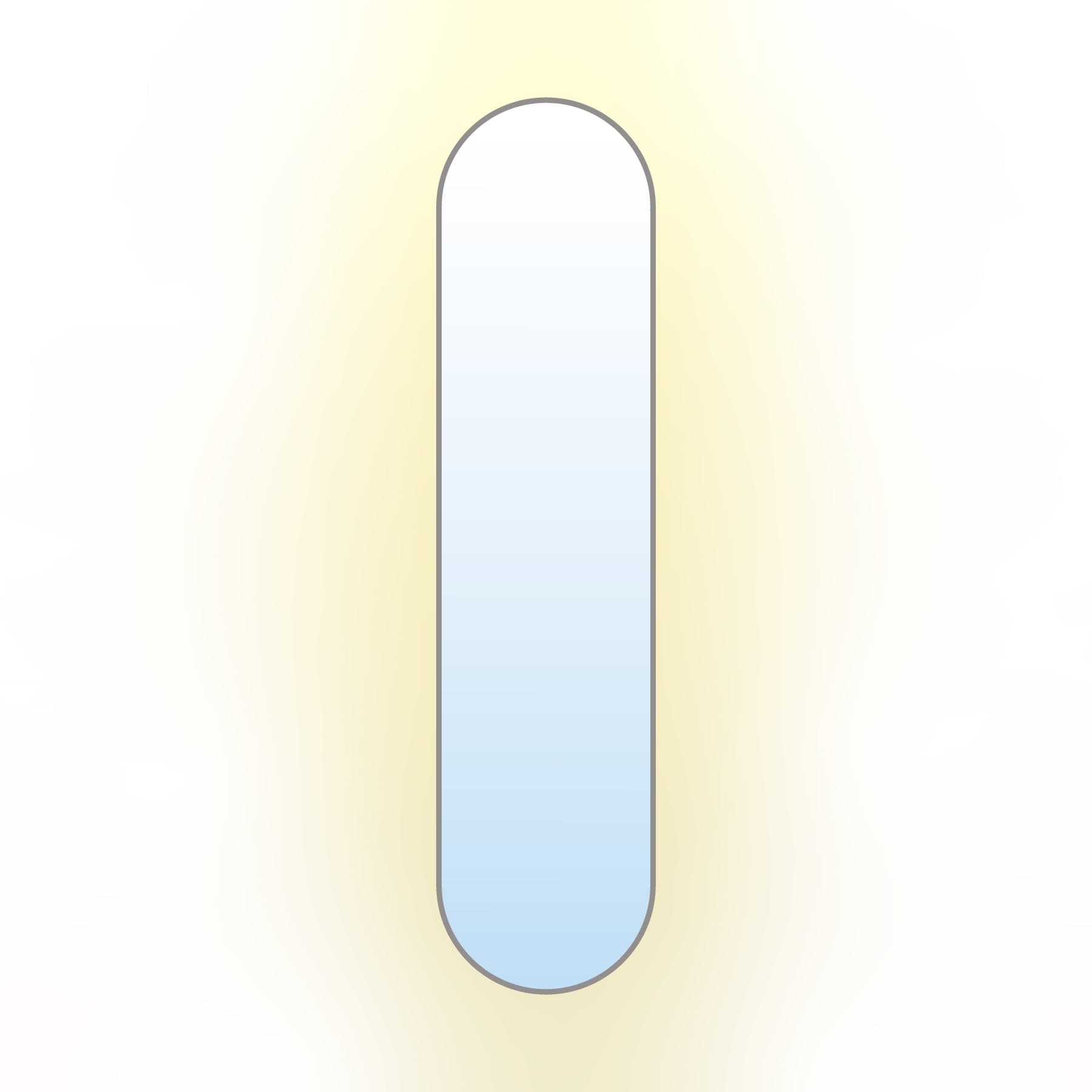 Oval mirror Tiny Border Pastille 100x50 cm, silver, warm light, Baltica - 175676