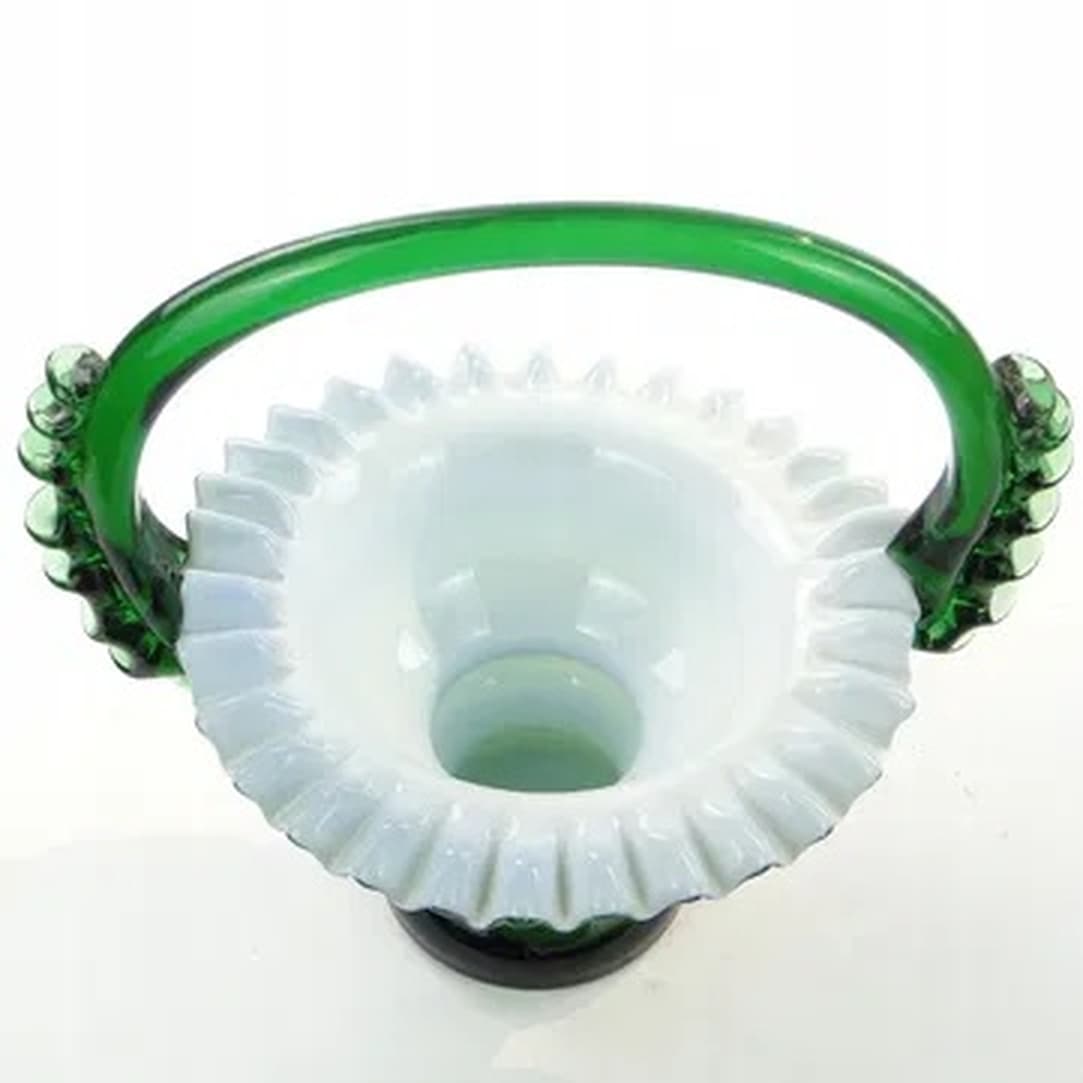 Fluted Vase, Mid-Century Modern, Glass, by L. Fiedorowicz, Poland, 1970s. - 175454