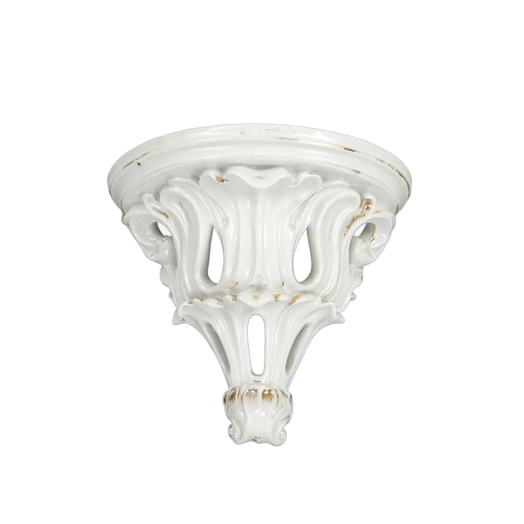 Konsola ścienna, rococo, porcelana ivory white, Austria, XIX w.