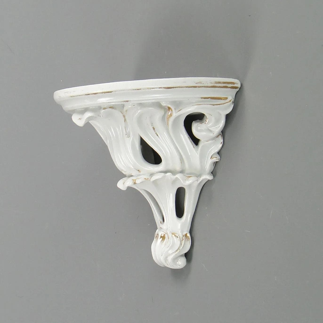 Konsola ścienna, rococo, porcelana ivory white, Austria, XIX w. - 11891