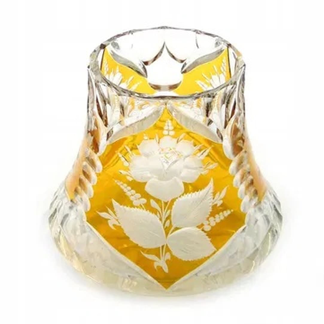 Rose vase, mid-century modern, glass, Poland, 1970s. - 175497