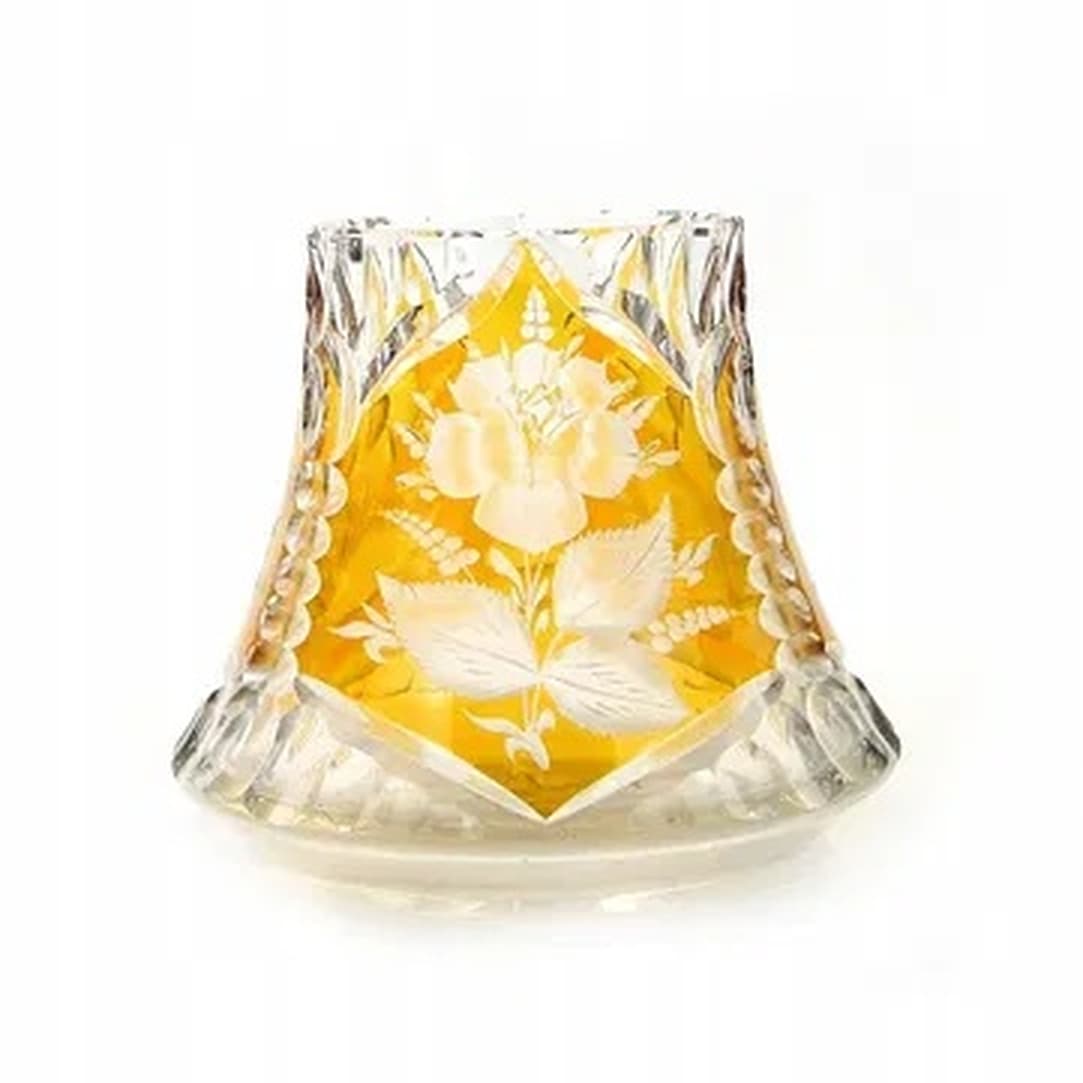 Rose vase, mid-century modern, glass, Poland, 1970s. - 175496