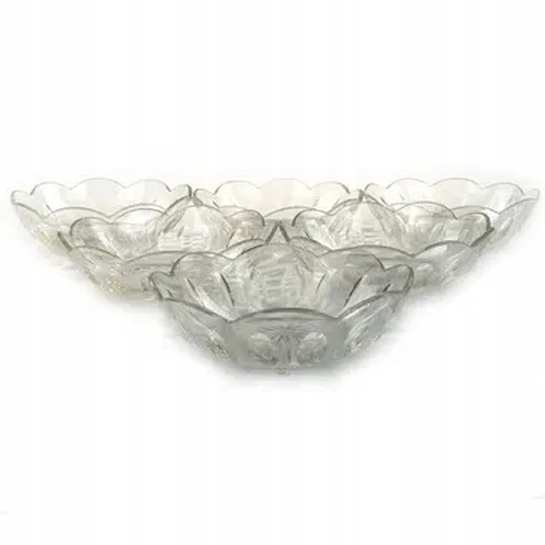 Dessert Plate Set, Art Deco, crystal, Huta Hortensja, Poland, 1930s. - 175518