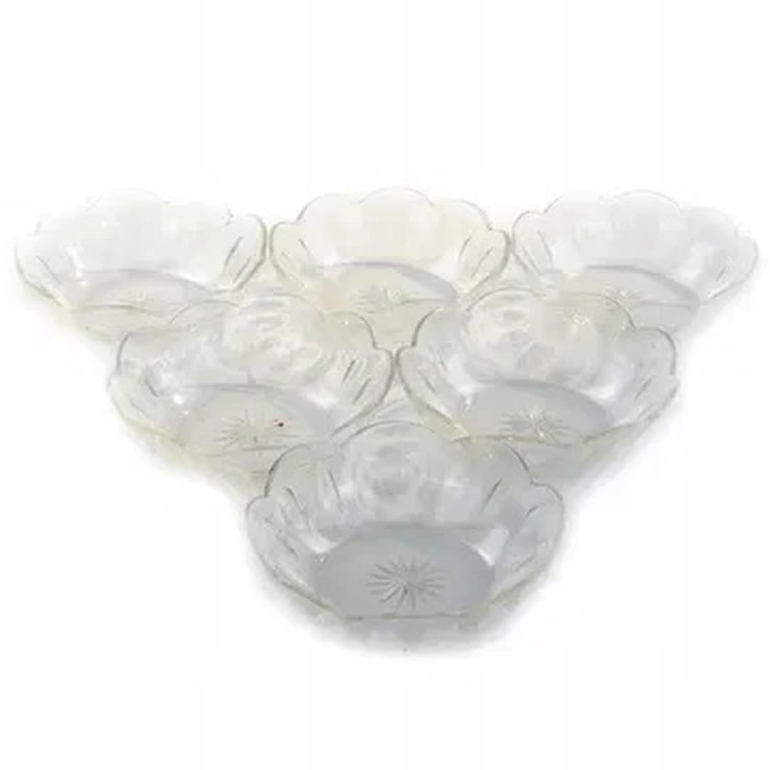 Dessert Plate Set, Art Deco, crystal, Huta Hortensja, Poland, 1930s. - 175515