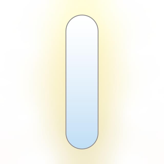 Oval Mirror Tiny Border Pastille 120x60 cm, silver, warm light, Baltica - DIMENSION