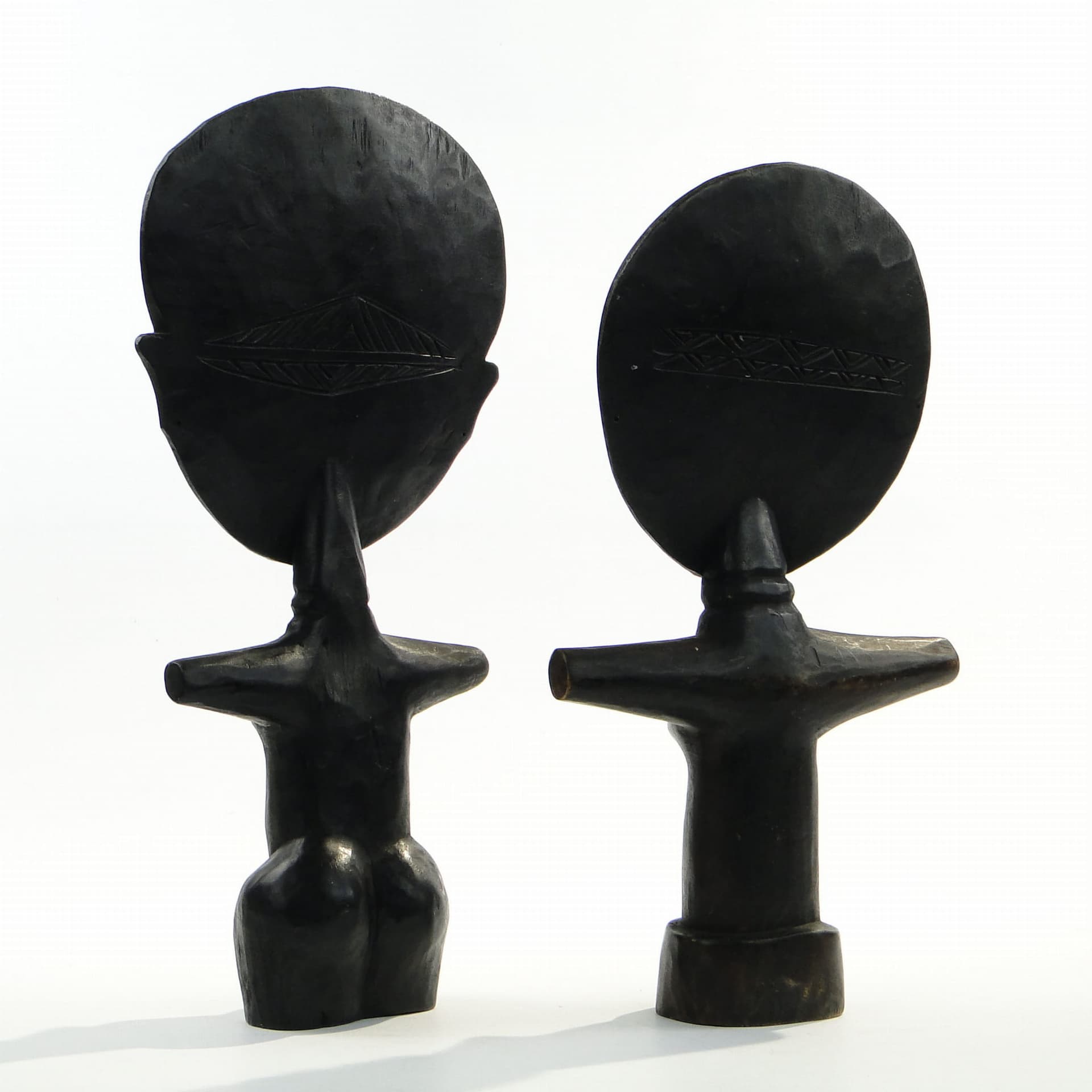 para lalek płodności Akuaba, czarne drewno, Ghana, lata 60. - 175580