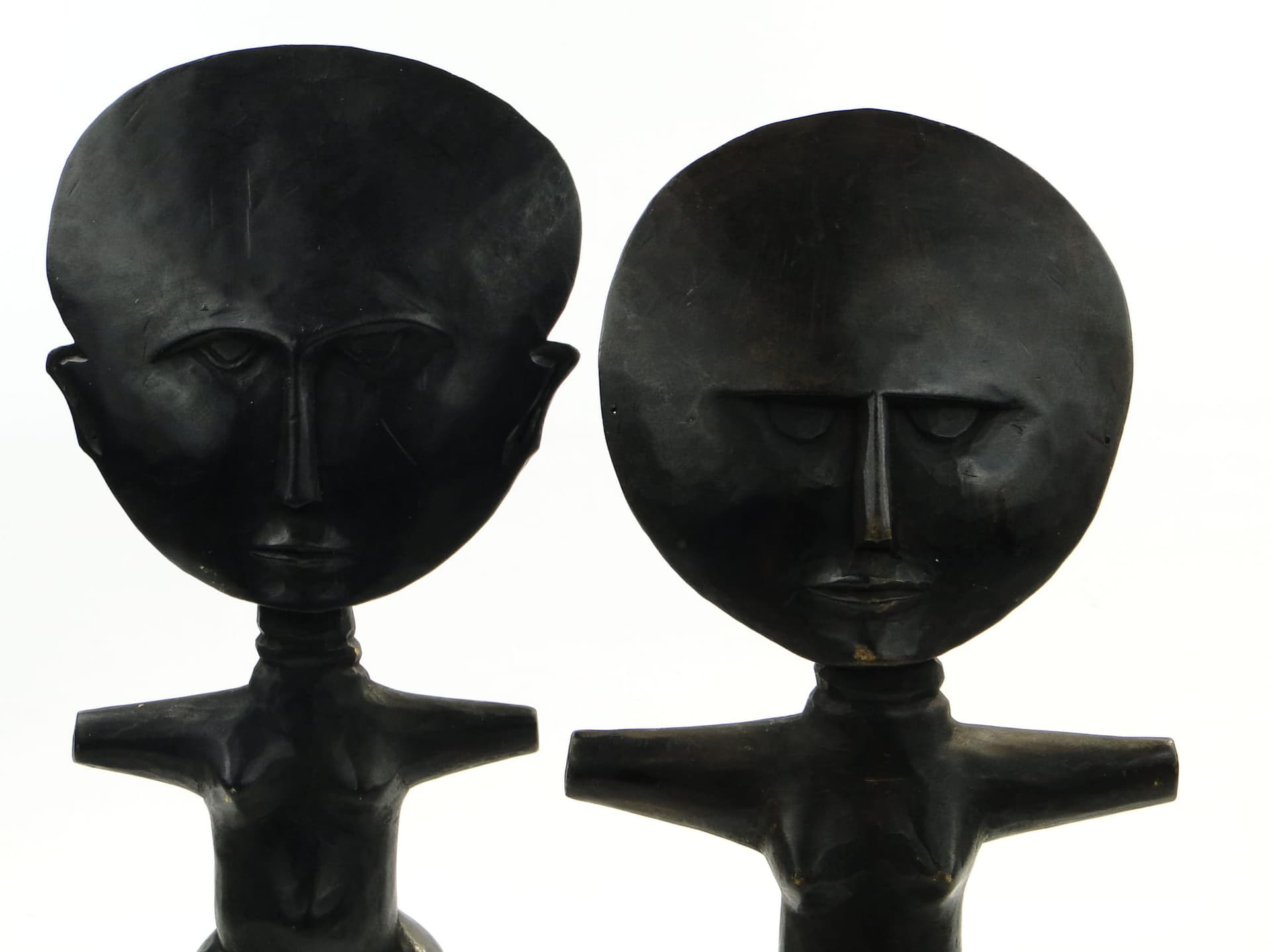 para lalek płodności Akuaba, czarne drewno, Ghana, lata 60. - 175579