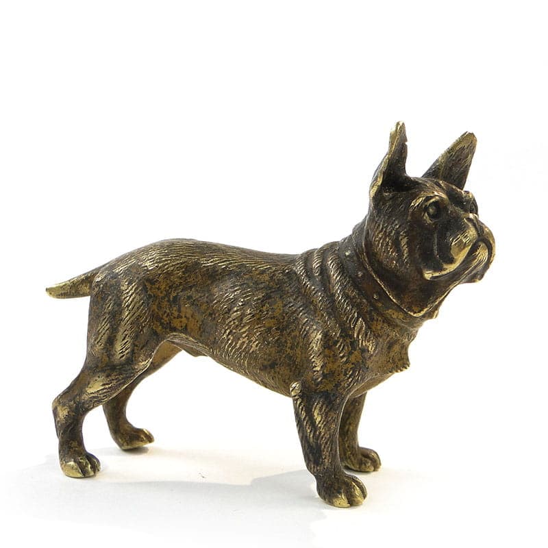 Figura buldoga, miniatura z brązu, Austria ok 1900. - 175589