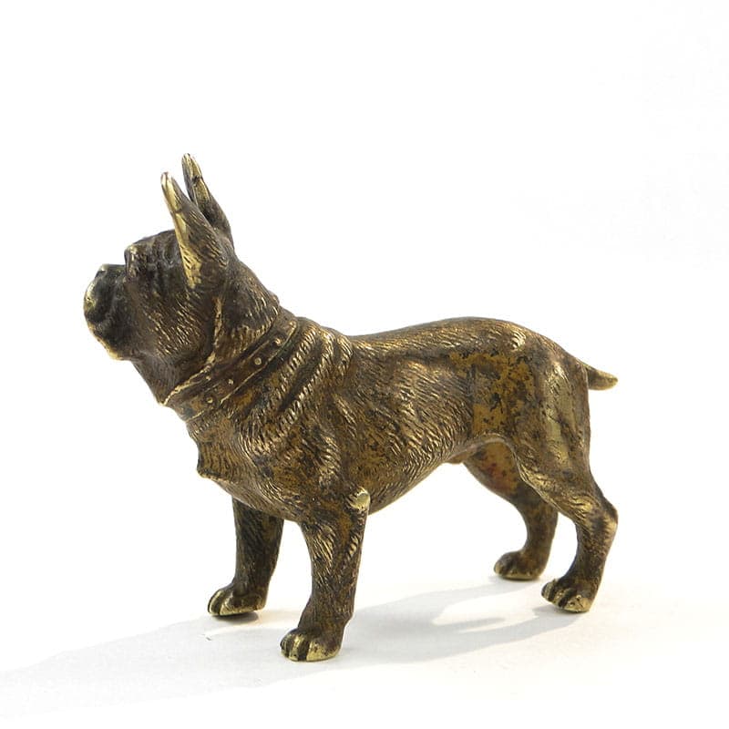 Figura buldoga, miniatura z brązu, Austria ok 1900. - 175590