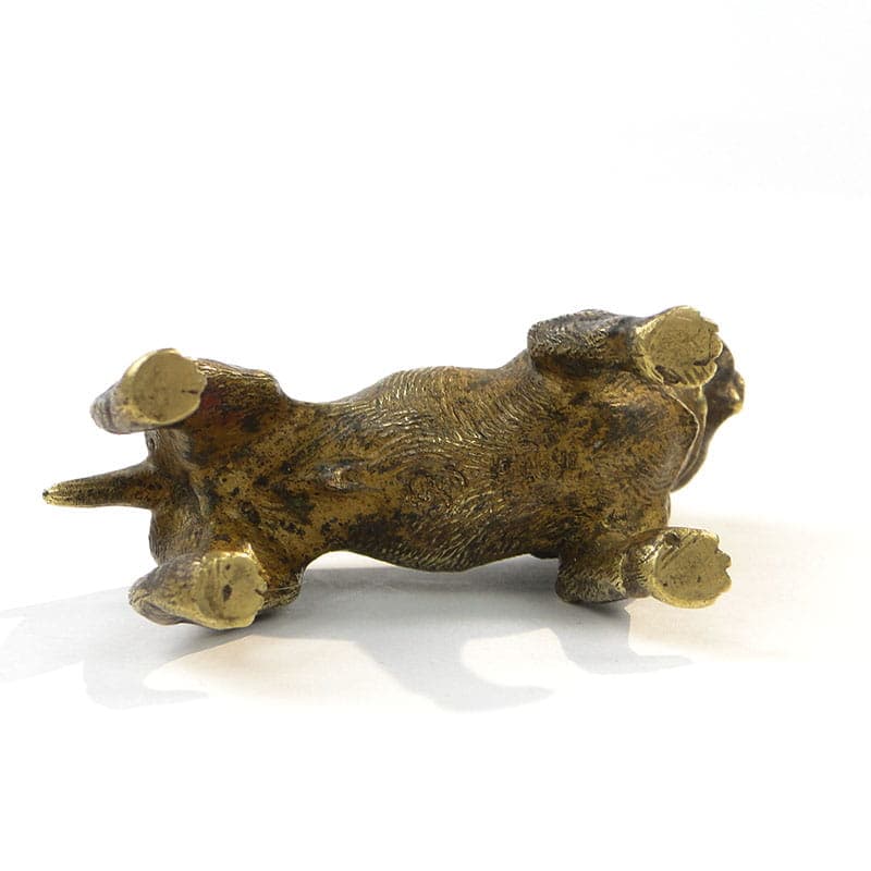 Figura buldoga, miniatura z brązu, Austria ok 1900. - 175584
