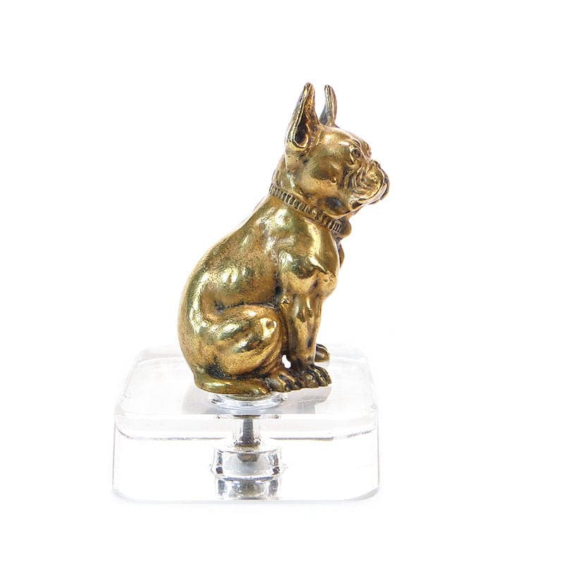 Figura buldoga, miniatura, brąz złocony, Austria 1880-1900 - 175596