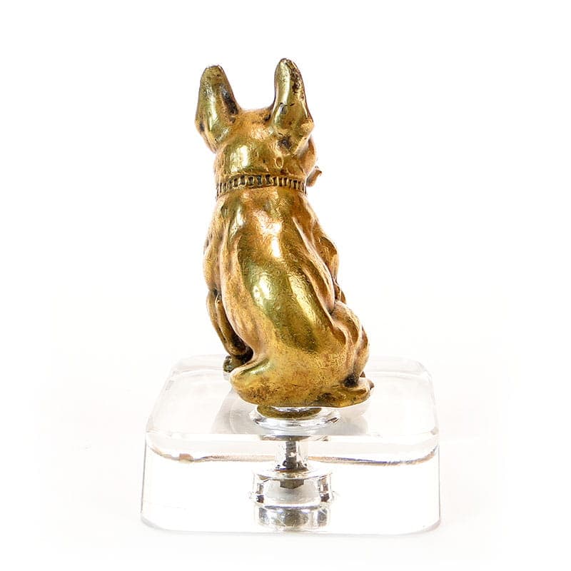 Figura buldoga, miniatura, brąz złocony, Austria 1880-1900 - 175595