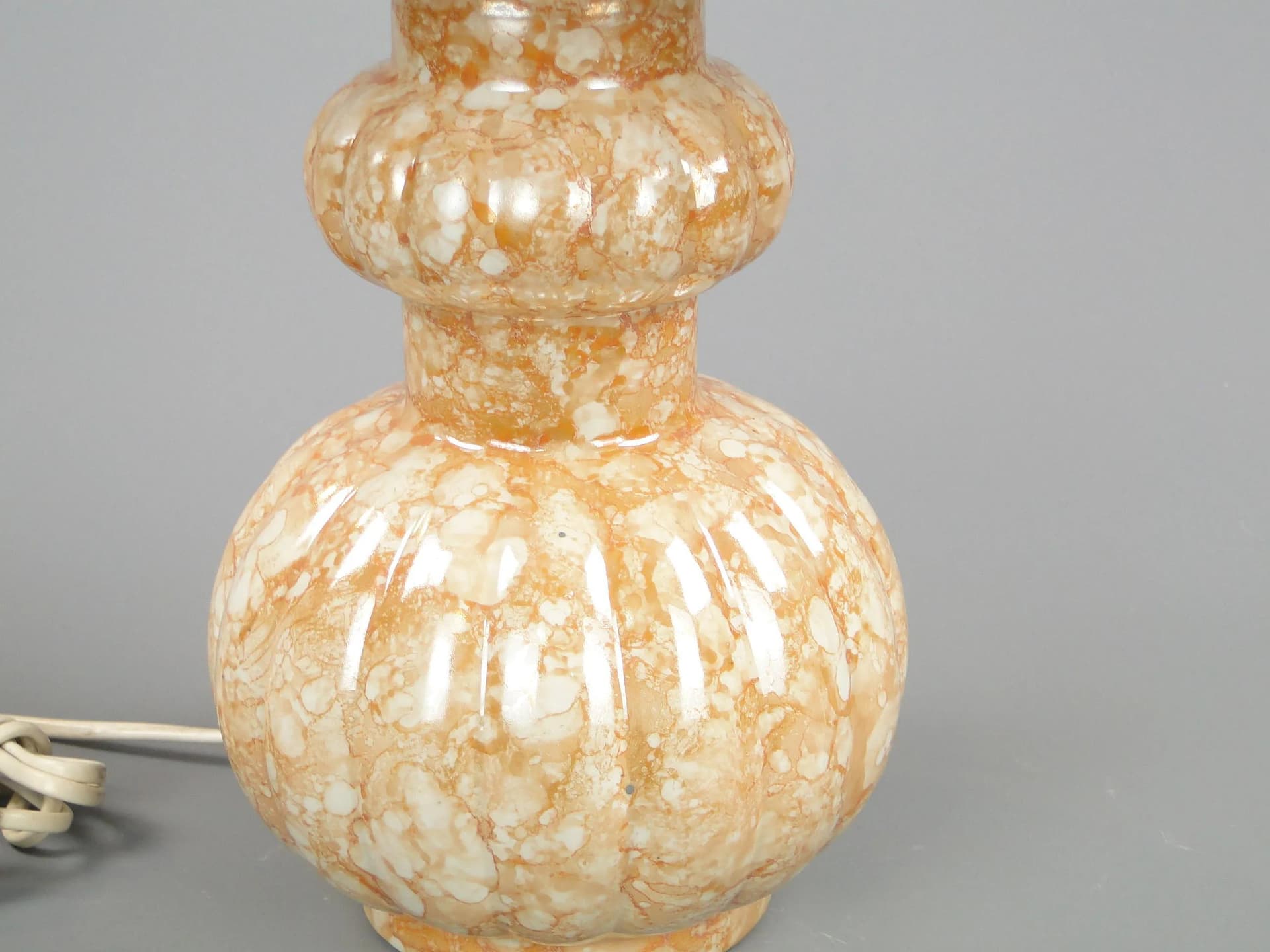 Table lamp, multicolor, porcelain, Poland, 1960s. - 11857