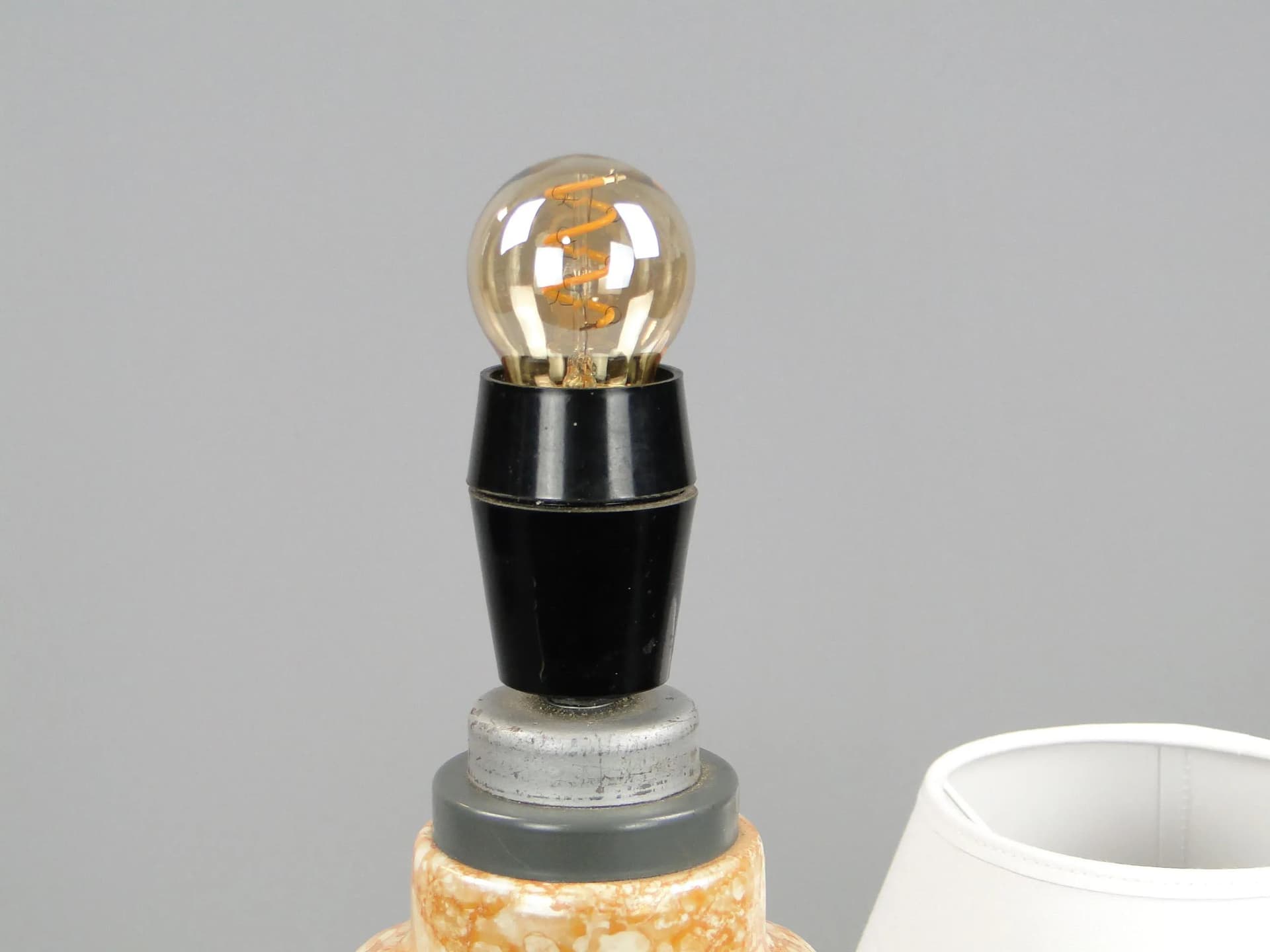 Table lamp, multicolor, porcelain, Poland, 1960s. - 11860