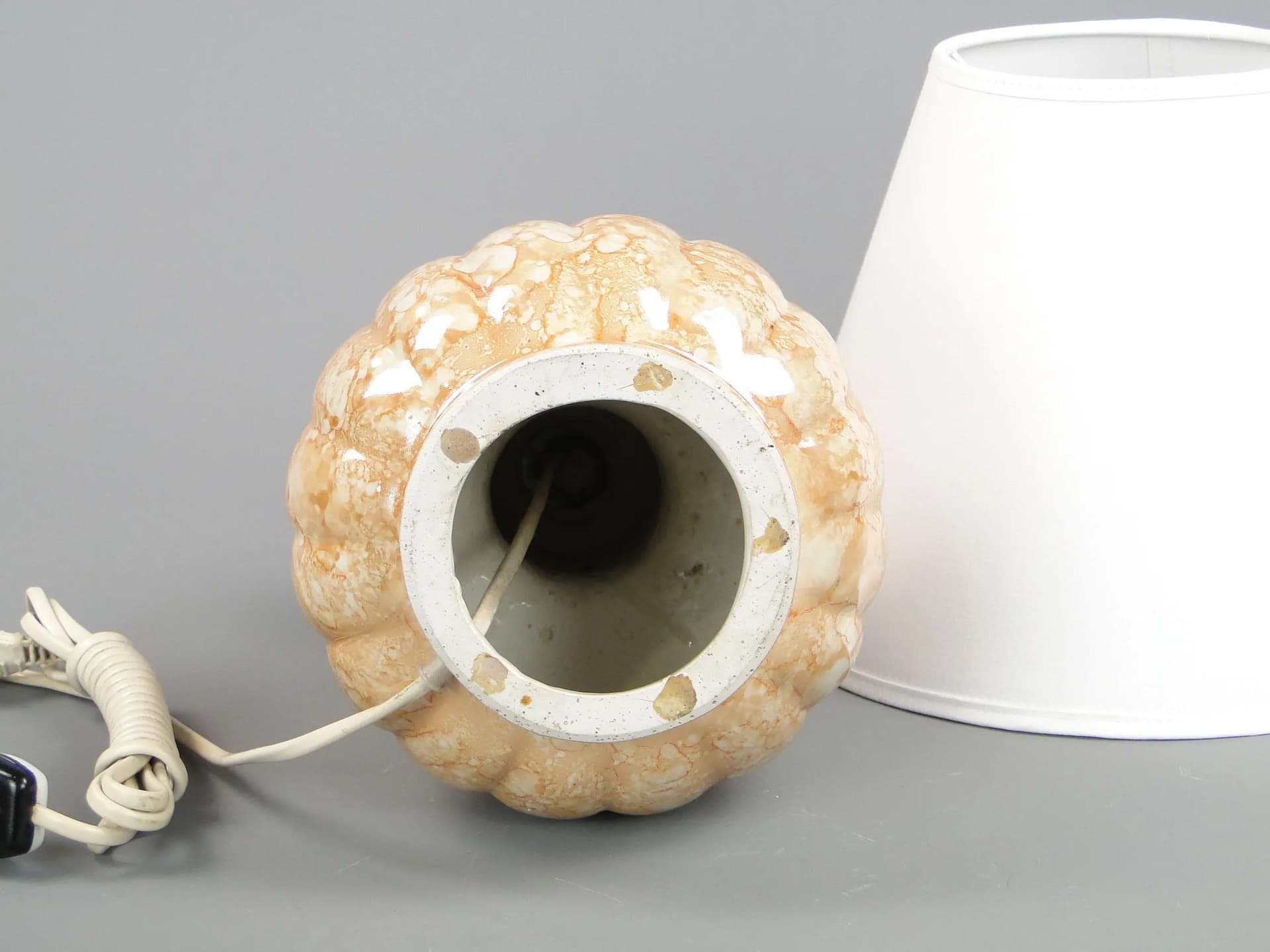 Table lamp, multicolor, porcelain, Poland, 1960s. - 11861