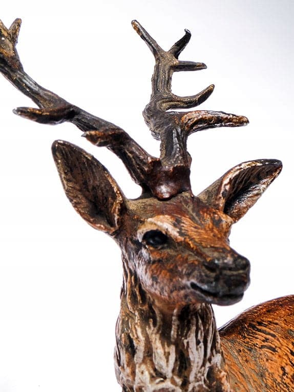 Figura jelenia, polichromowana, Austria 1900 - 175880