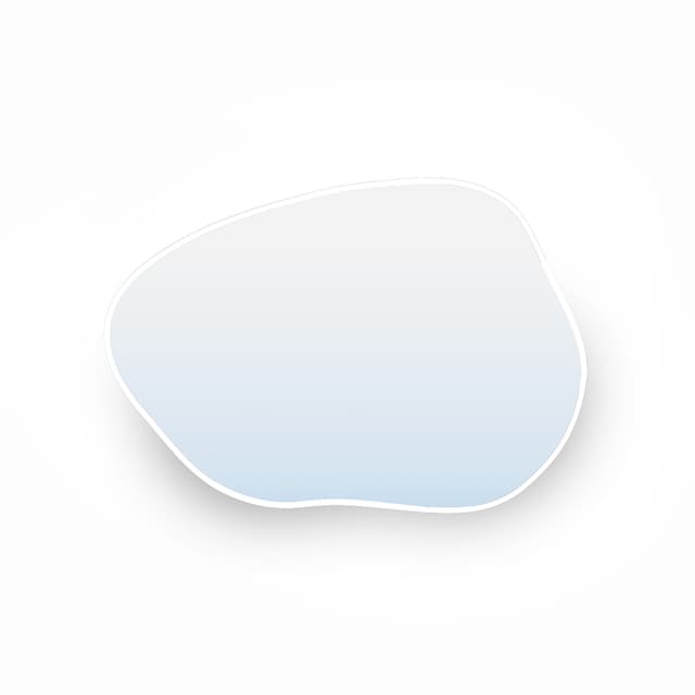 Irregular mirror Contorno I 50x36 cm, white, Baltica - DIMENSION