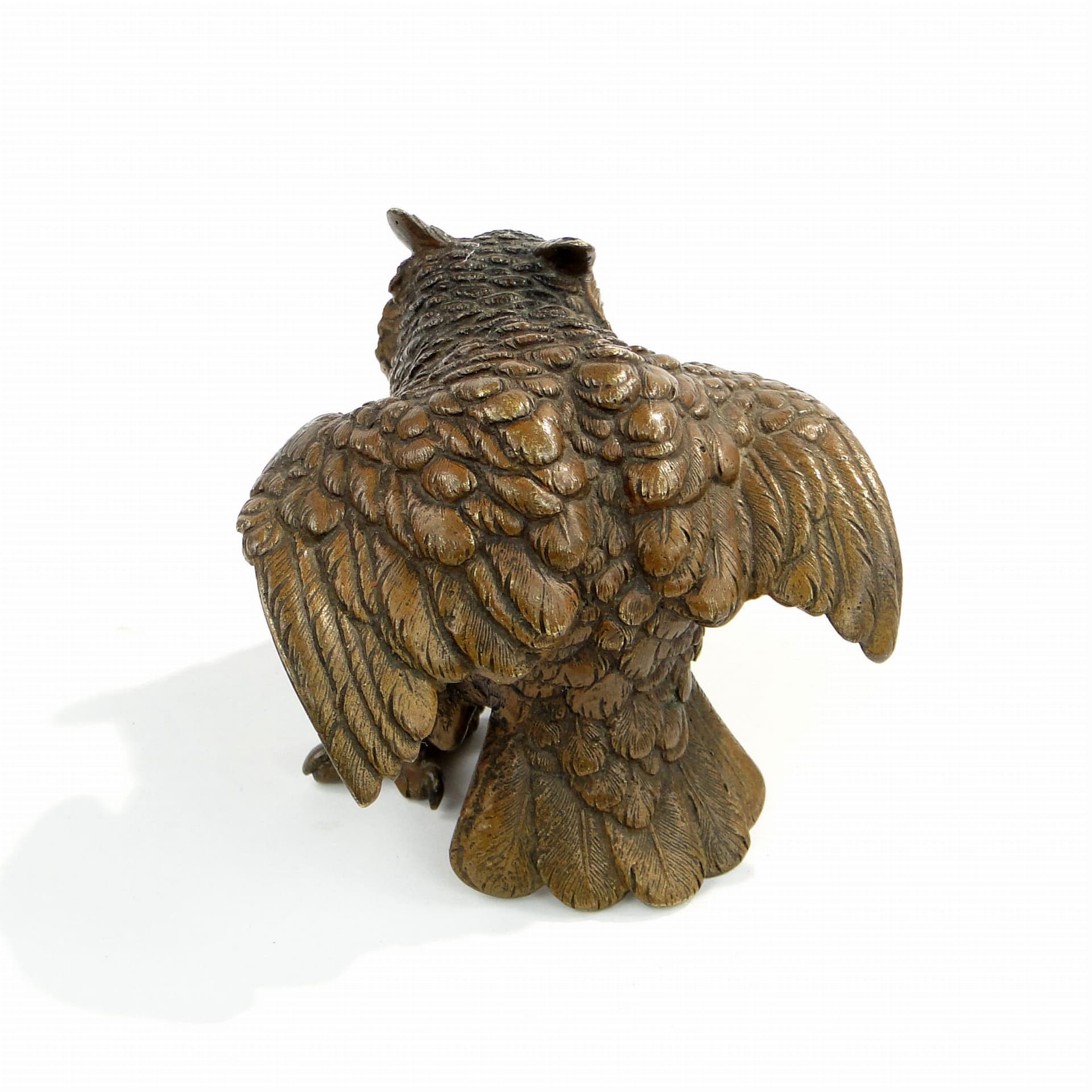 Figura sowy, miniaturowy brąz wiedeński ok 1900 r - 175894