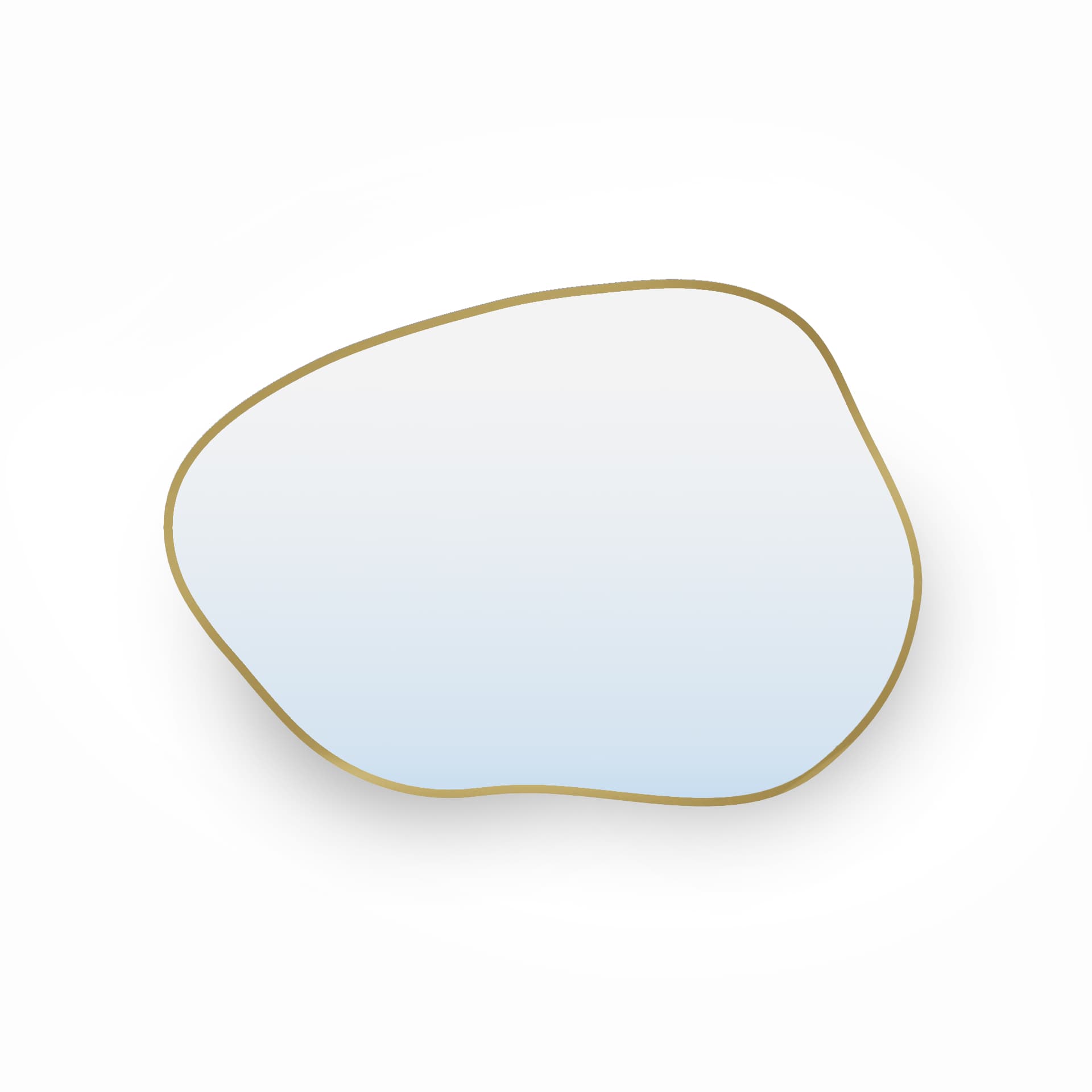 Irregular mirror Contorno I 80x57 cm, gold, Baltica