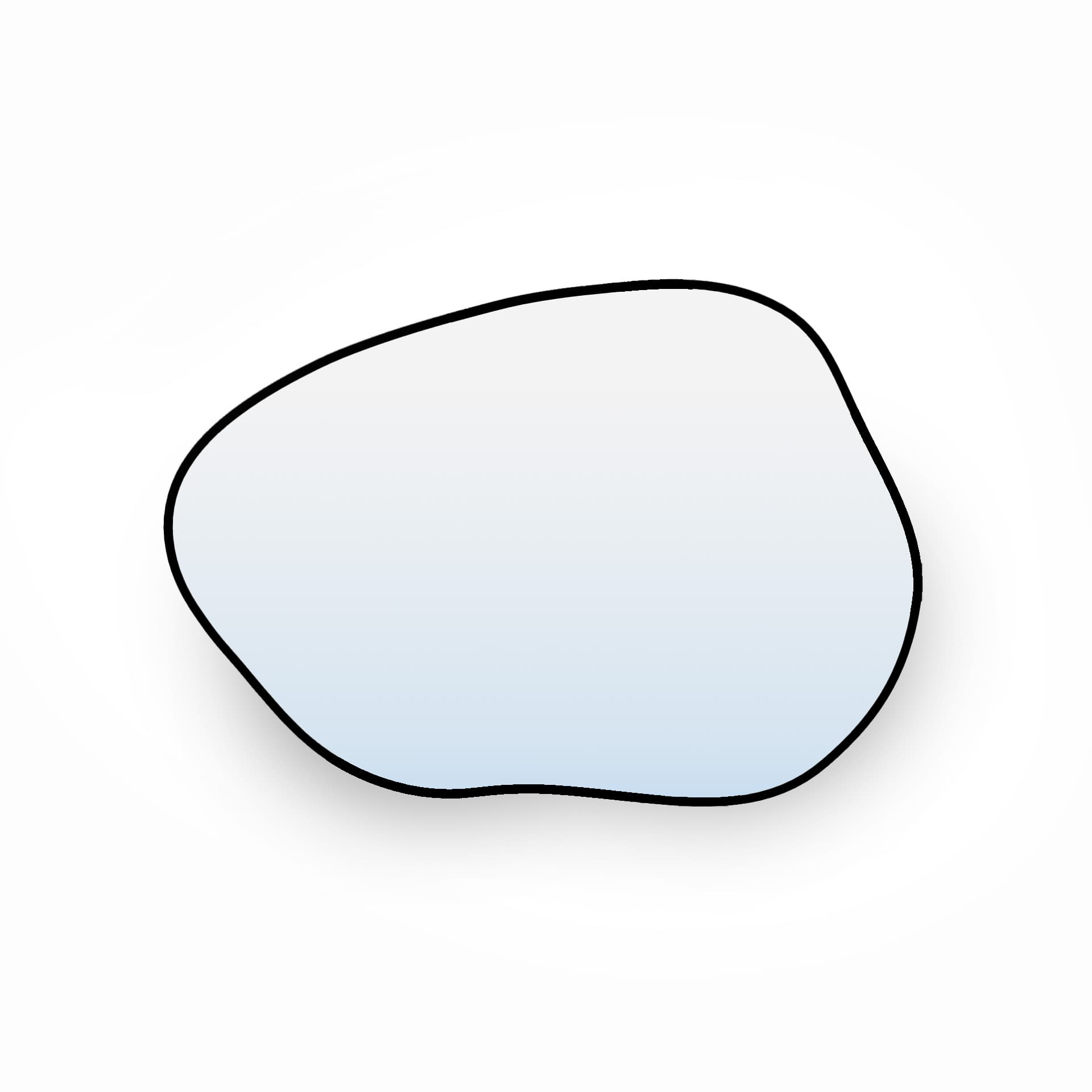 Irregular mirror Contorno I 100x72 cm, black, Baltica